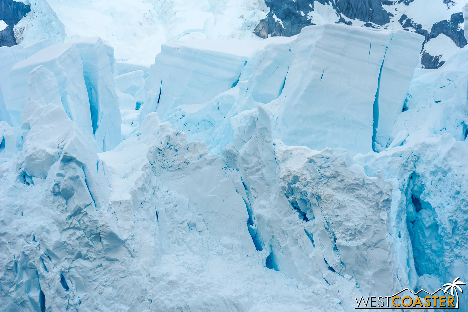 The texture of the ice coming apart is ethereal.