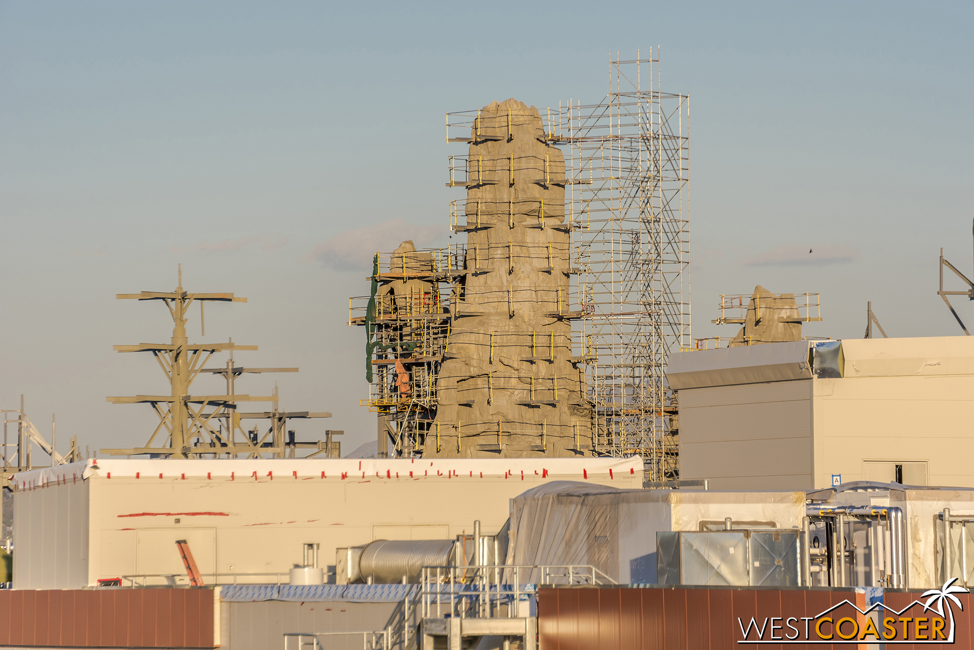 This angle gives a bit of a better idea at how tall the spires are above even the massive buildings.