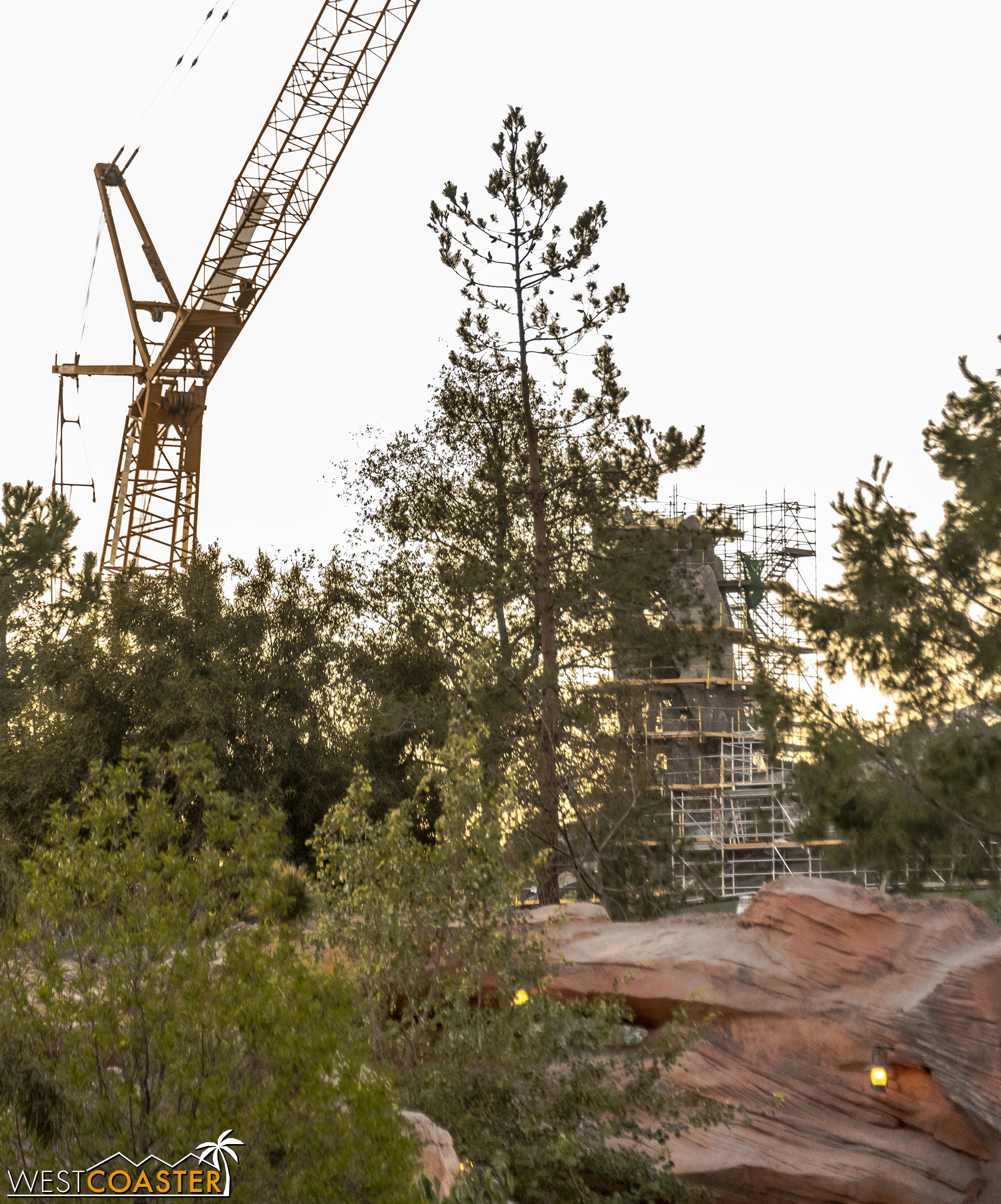 Here's a view of "Star Wars" Land from along Big Thunder Trail.