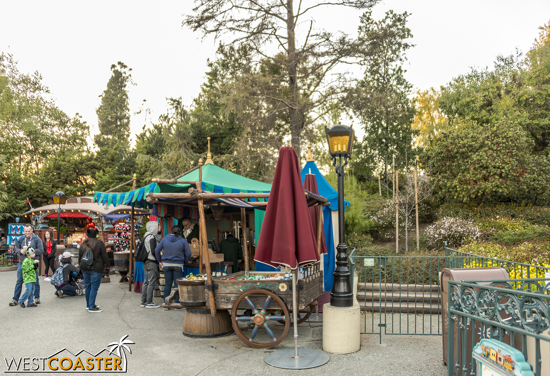 The back end of Fantasyland is under refurbishment, starting from just right of this frame.