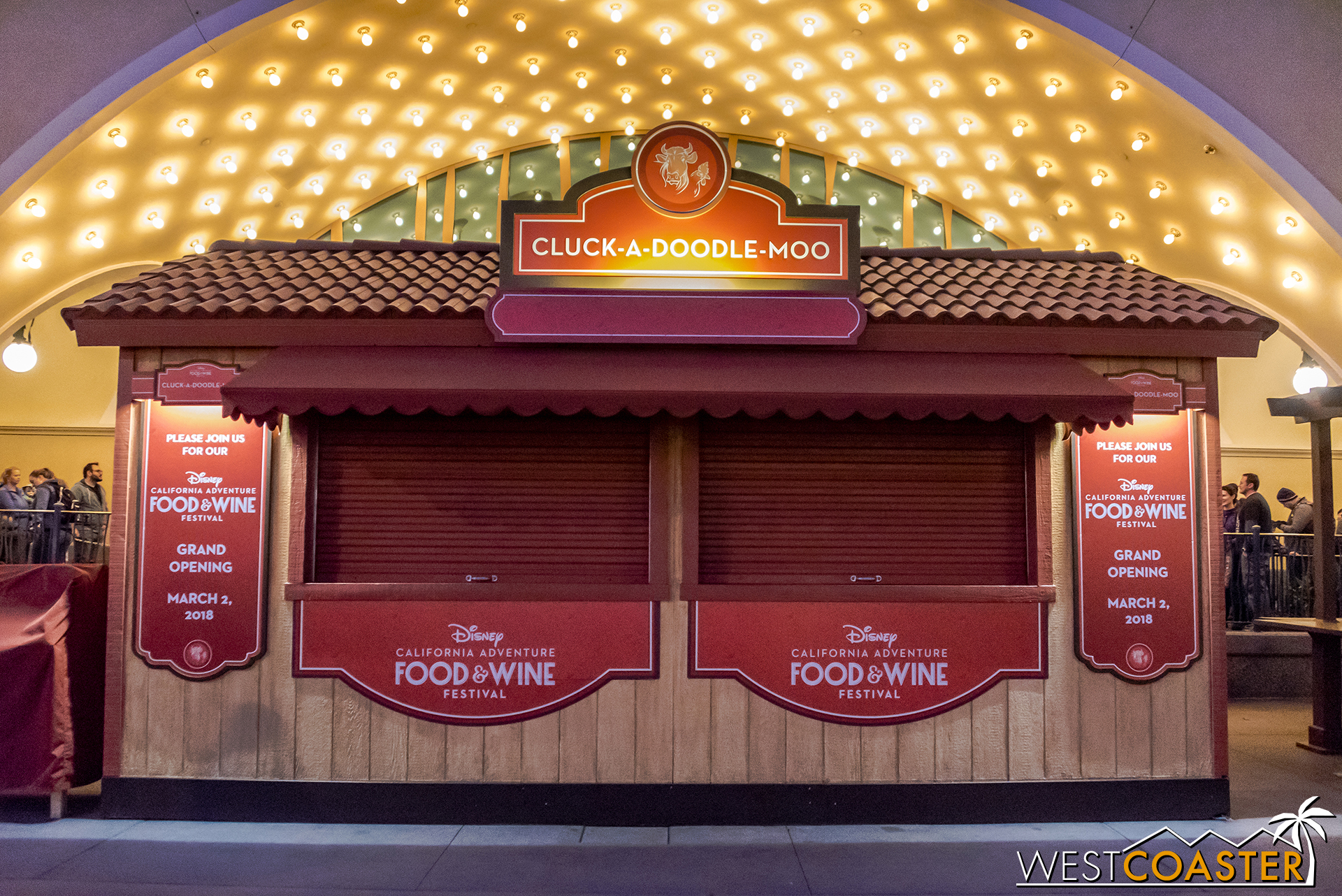 The only double window booth gets center staging in front of the Little Mermaid show building.