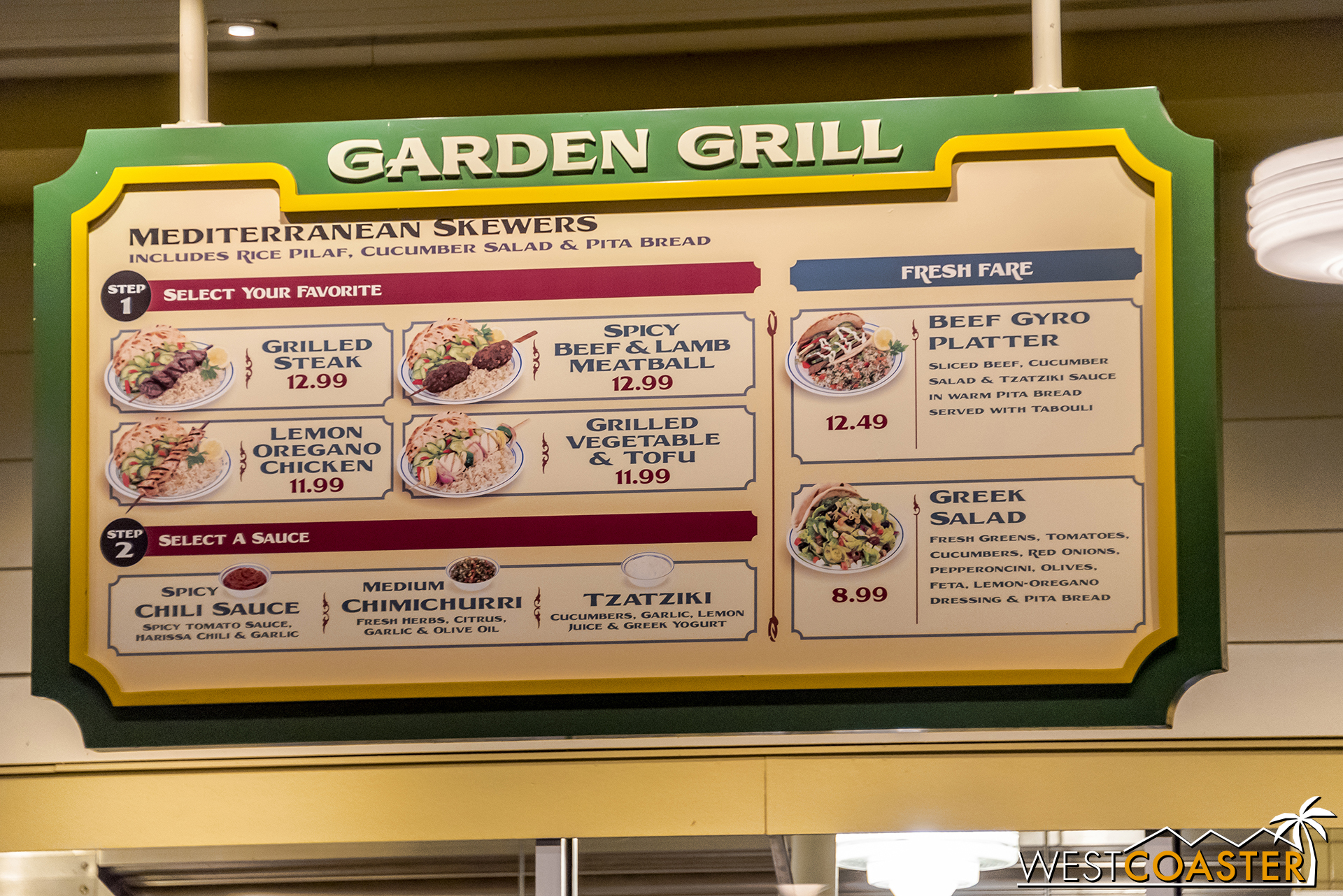 It seems like the Garden Grill has its regular menu less often than a seasonal menu these days. Grab some skewers before they go away again.