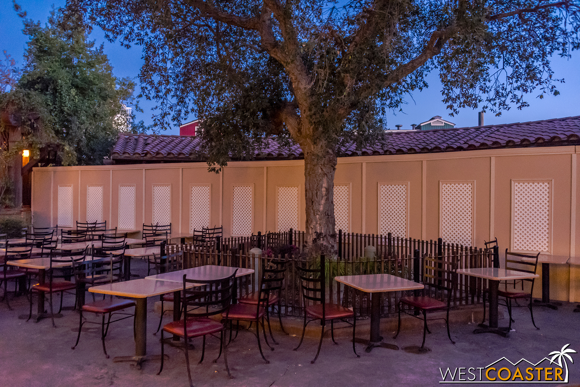 That would make sense. There's already a shade structure overhead.
