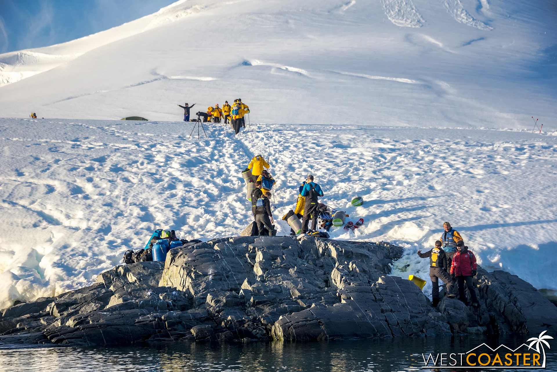 Other than a bit of rocks at the cost, everything was snow covered with fresh powder.