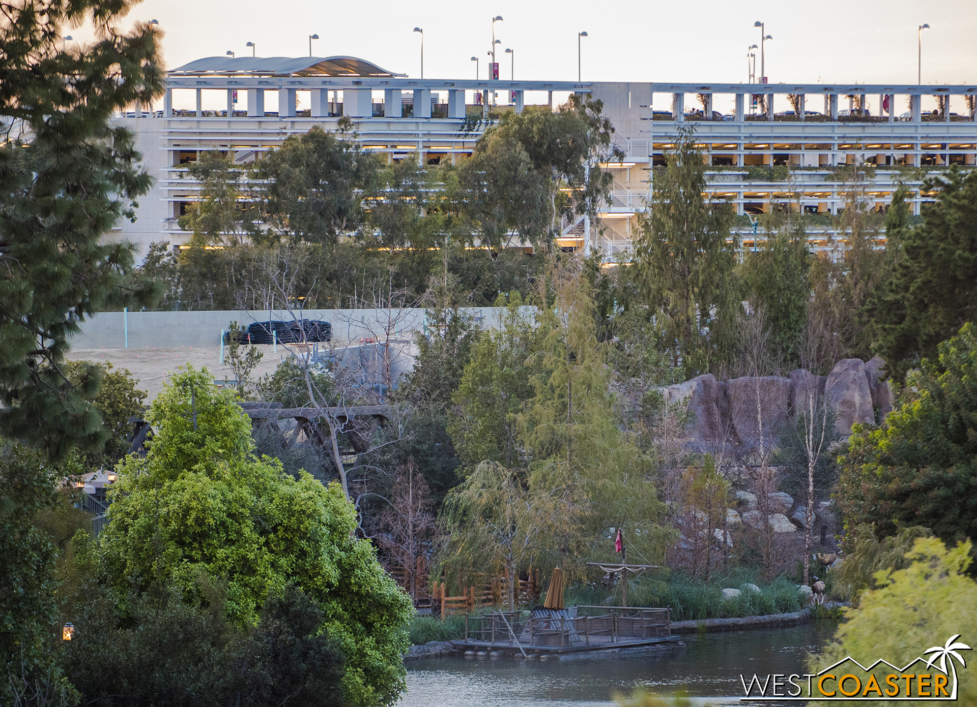  An oblique angle of the Critter Country side of Galaxy's Edge. 
