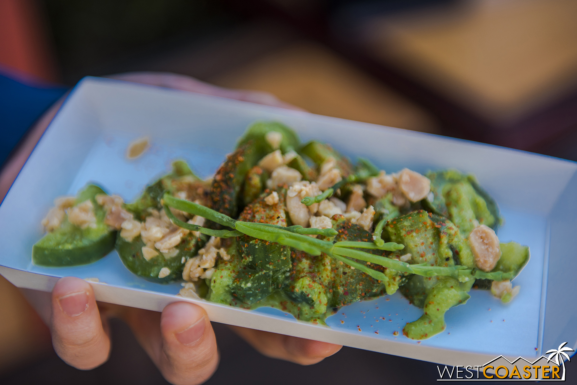  Compressed Asian Cucumbers with Green-Green Sauce, Toasted Almonds and Sea Beans @ Eat Your Greens  Really delicious according to a couple of guests I asked. 