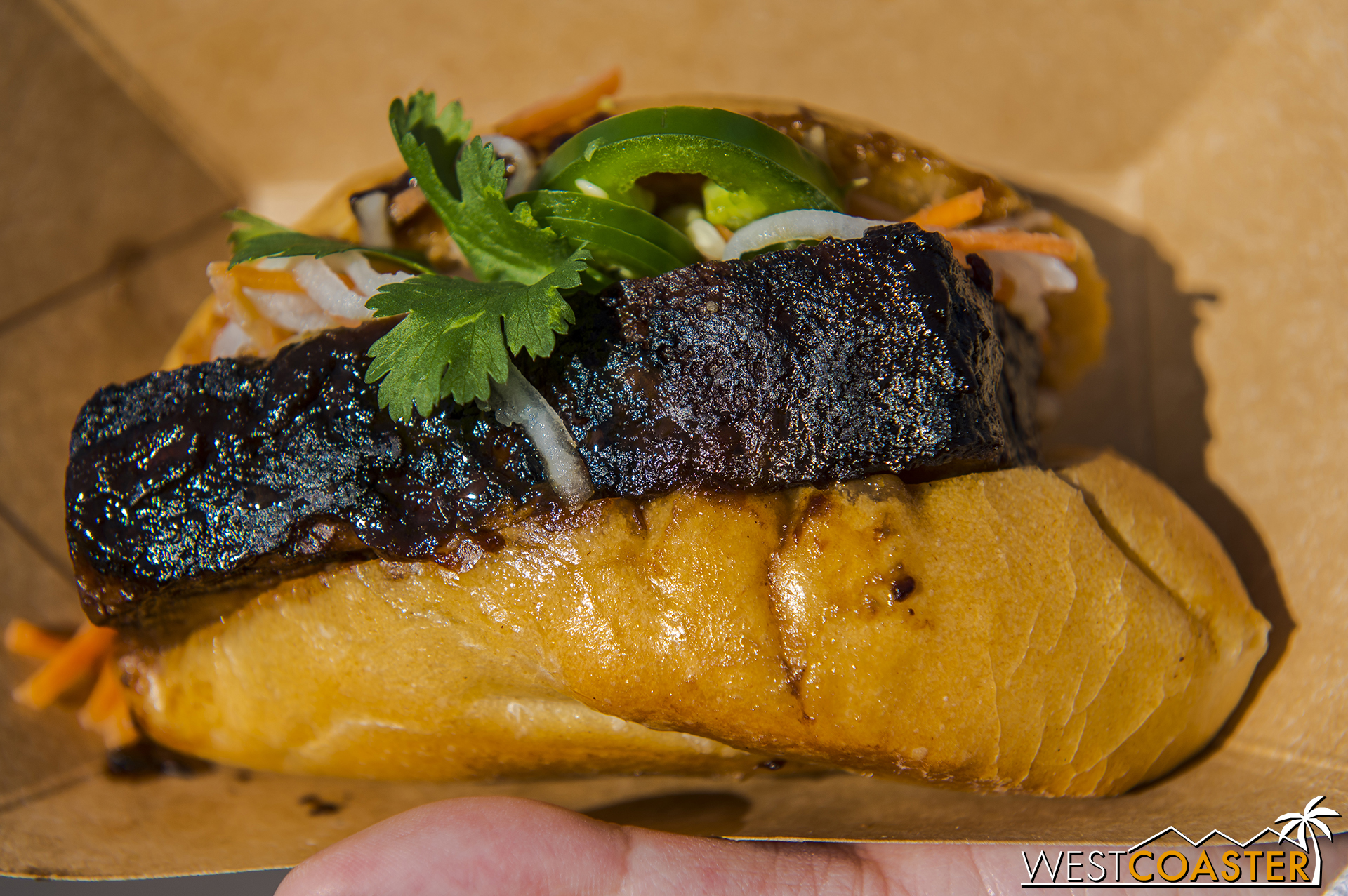  Black Garlic and Soy-braised Pork Belly Banh Mi @ Garlic Kissed  I was pretty full by the time I got to this, but it was still very delicious.&nbsp; The flavor is most similar to the Adobo Pork Belly from last year, which was one of my favorites.&nb