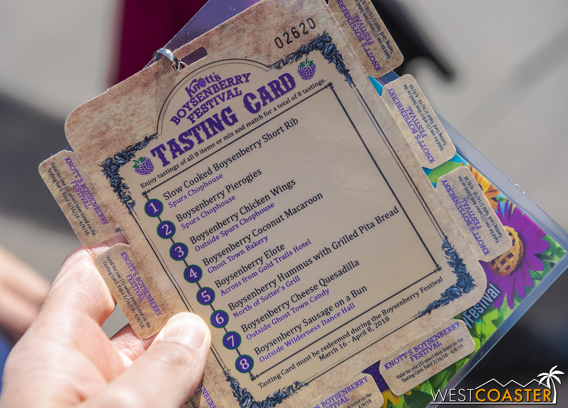  This year's Tasting Card is $30 and different from last year--but a little familiar to fans of a certain nearby park's food festival. 