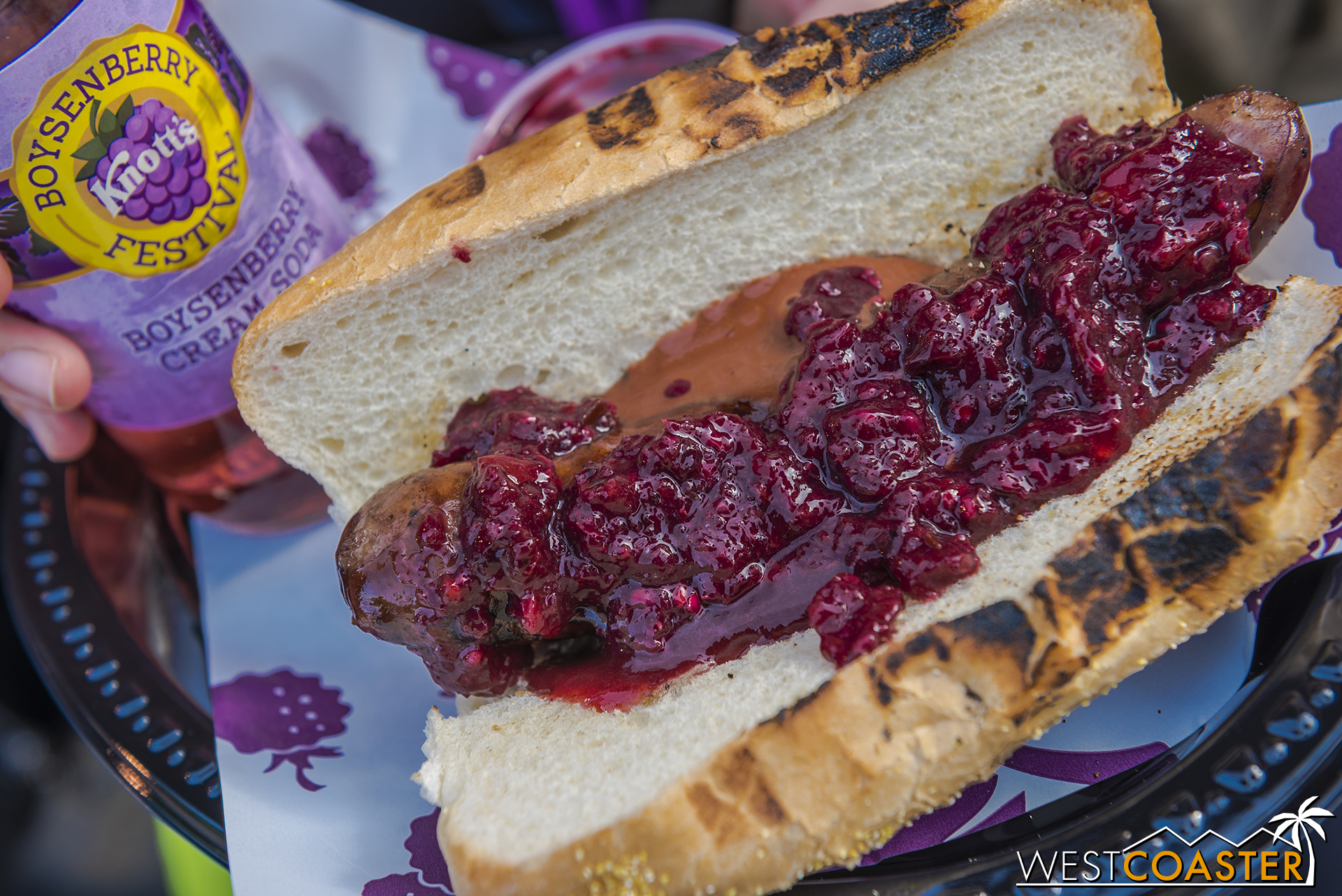  Boysenberry Sausage on a Bun.&nbsp; Easily the most flavorful and satisfying item, and a great sized serving too! 