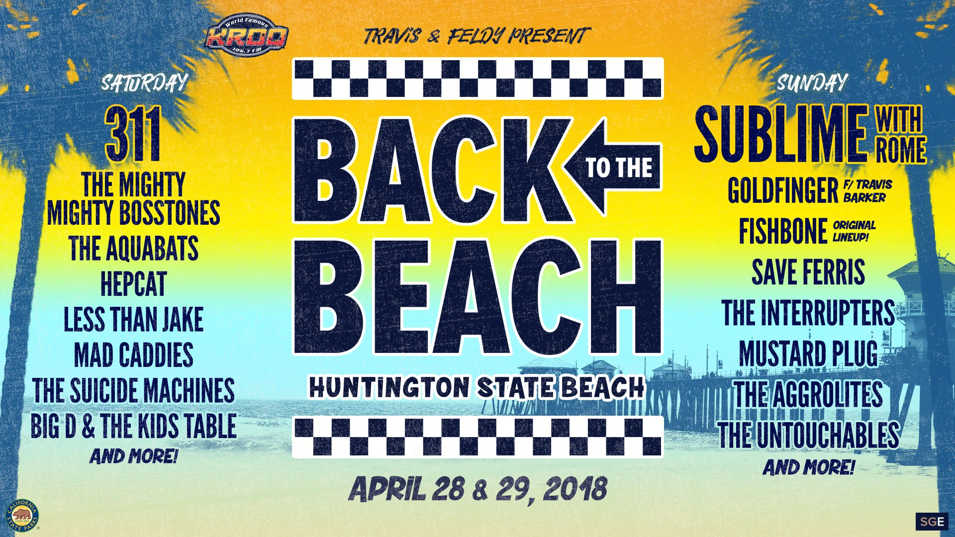 The festival line-up. Image courtesy of Back to the Beach Festival.