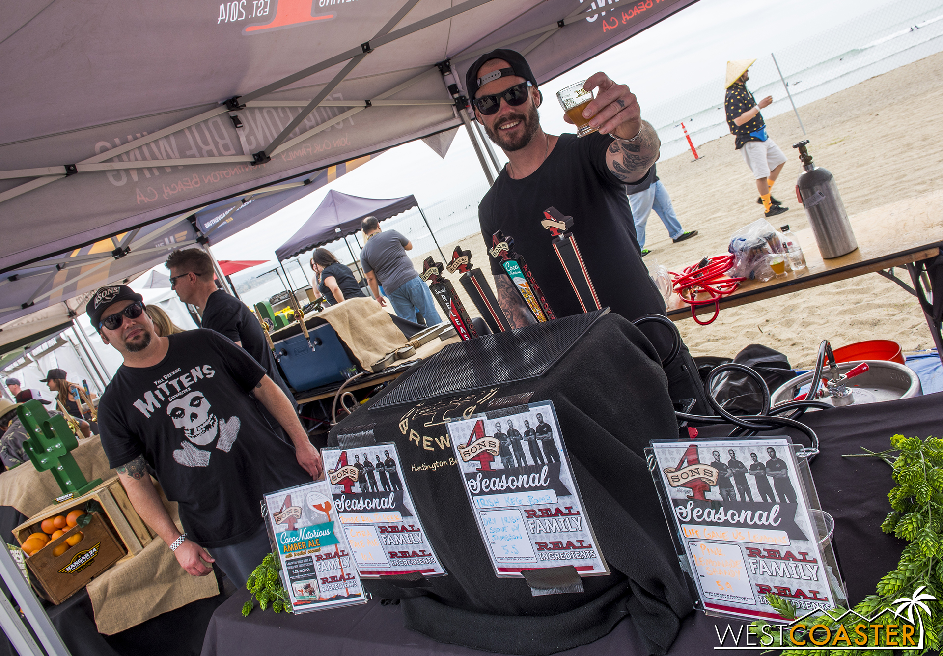 The beer set up was a little bit different this year and more linearly oriented.