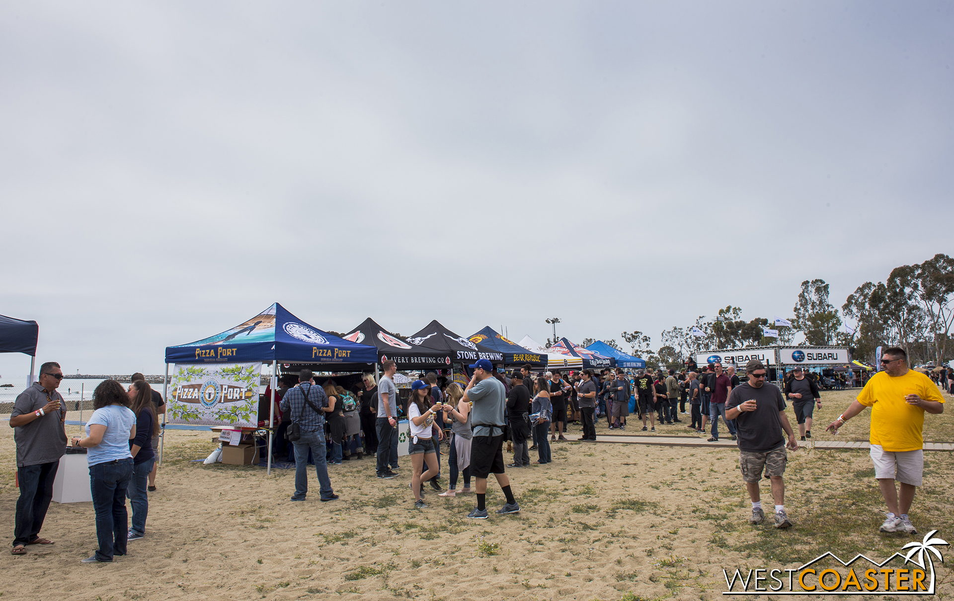 Each brewery had its own tent with its own branding.