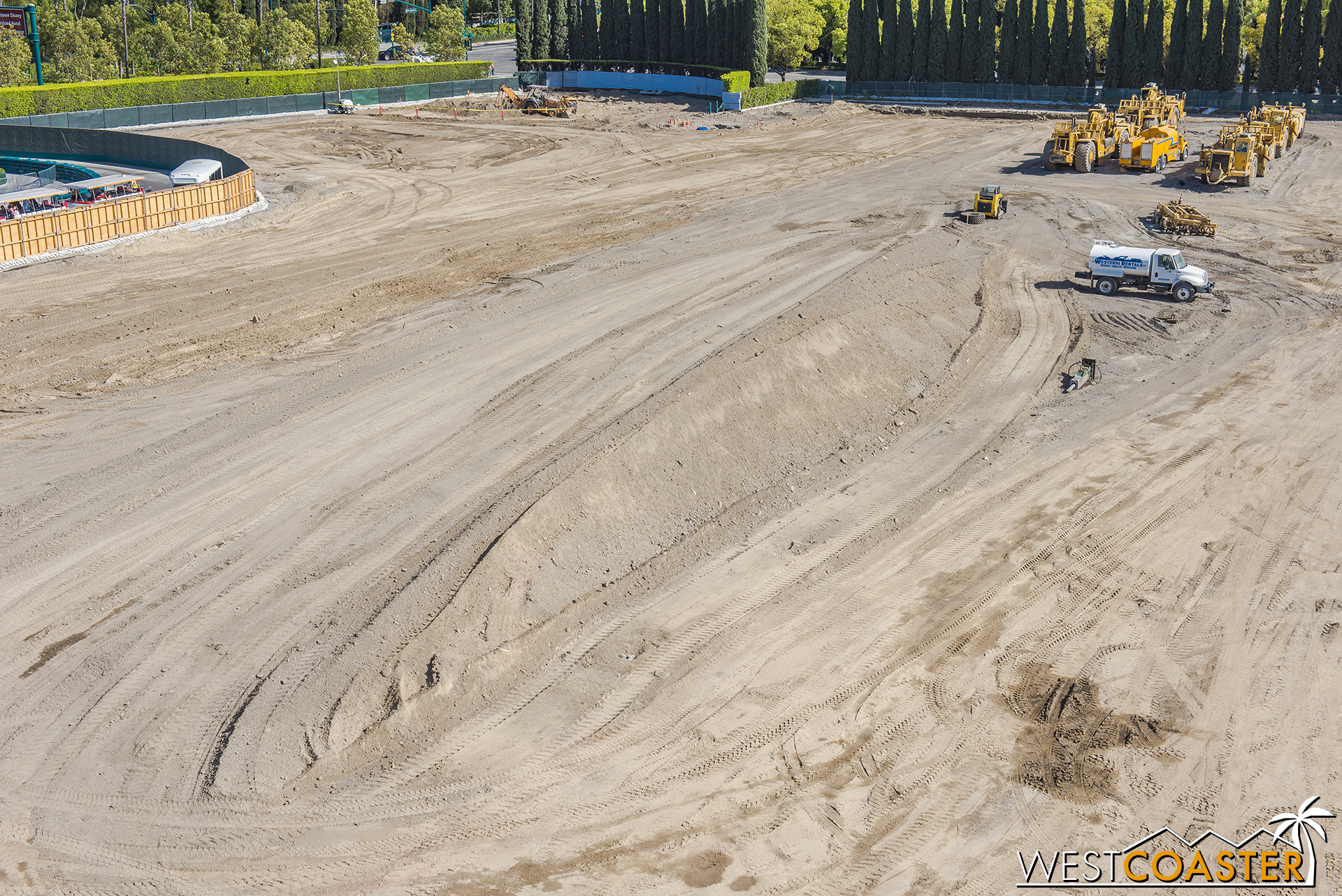  The mound is not small!&nbsp; Not sure if it's being built up for a future ramp or just leftover soil to be hauled away soon. 