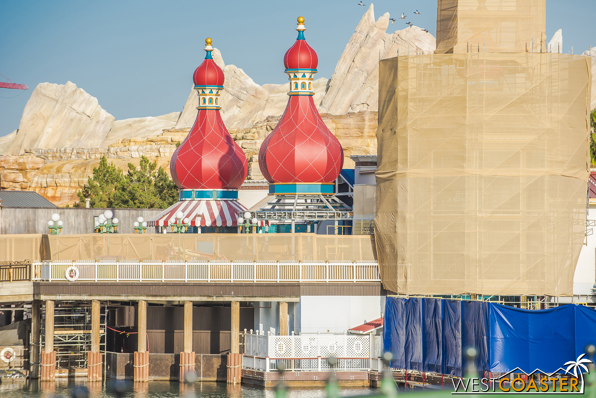  New this week are the two new spire roof structures.&nbsp; They're whimsical and curious looking. 