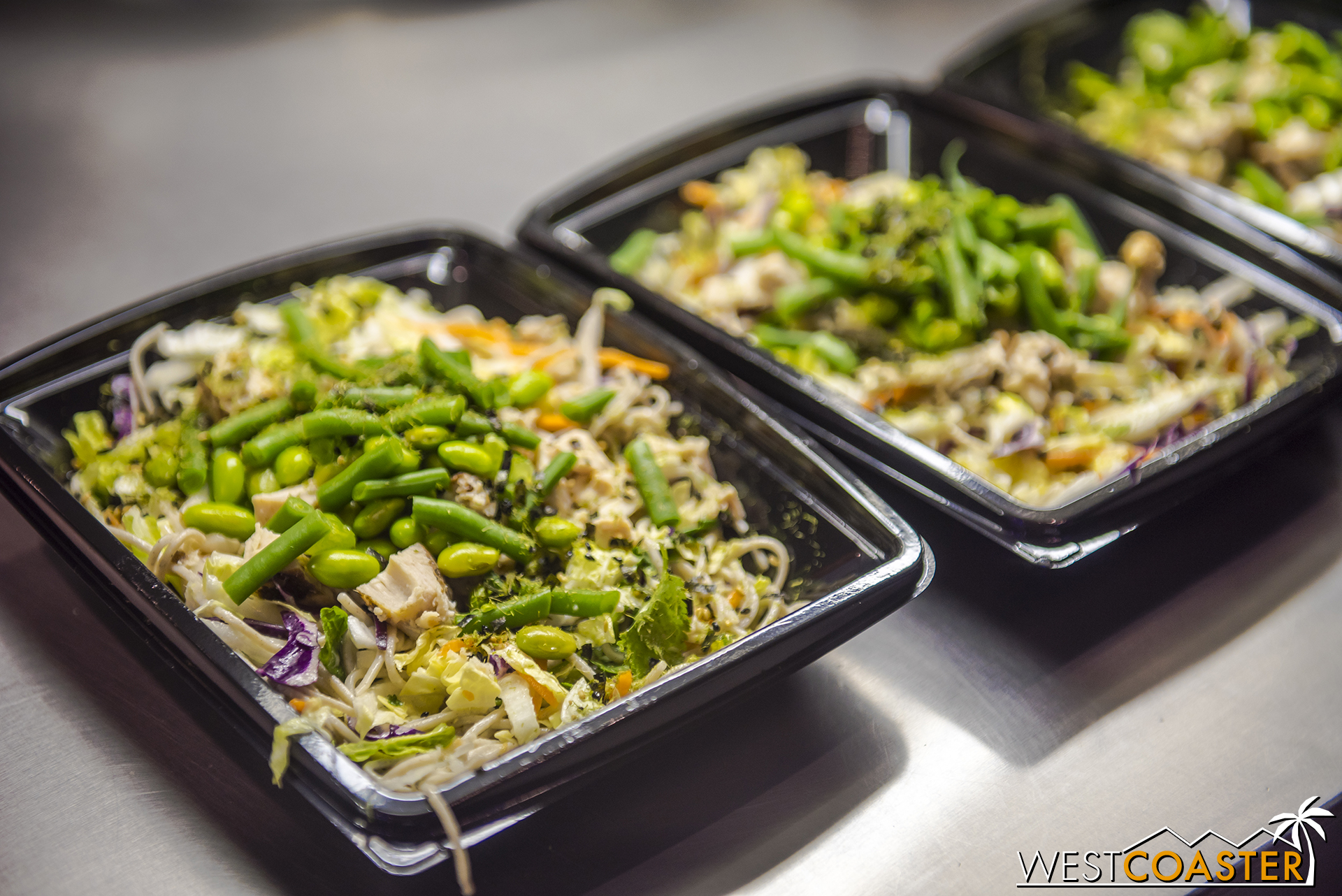  A few special items have been added to the Alien Pizza Planet menu, such as this Edamame Noodle Salad. 
