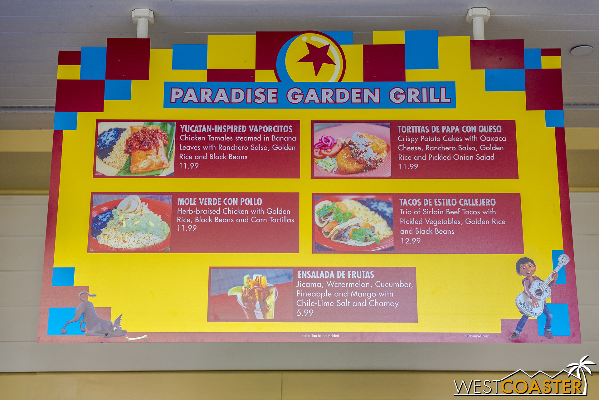  As expected, the Paradise Garden Grill has a new seasonal menu—this one featuring Mexican food inspired by  Coco . 