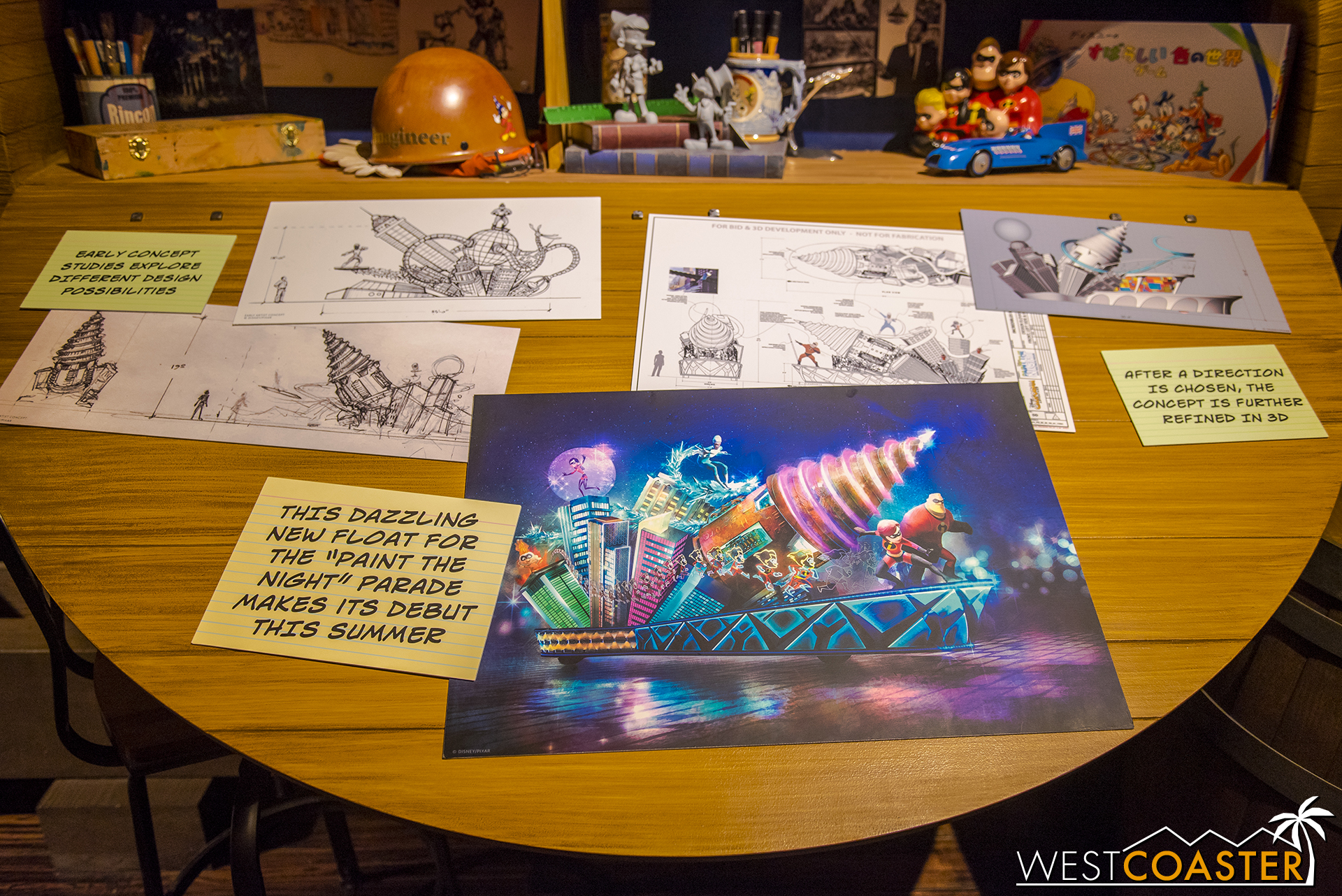  Plus artwork for the upcoming  Incredibles  float for Paint the Night. 