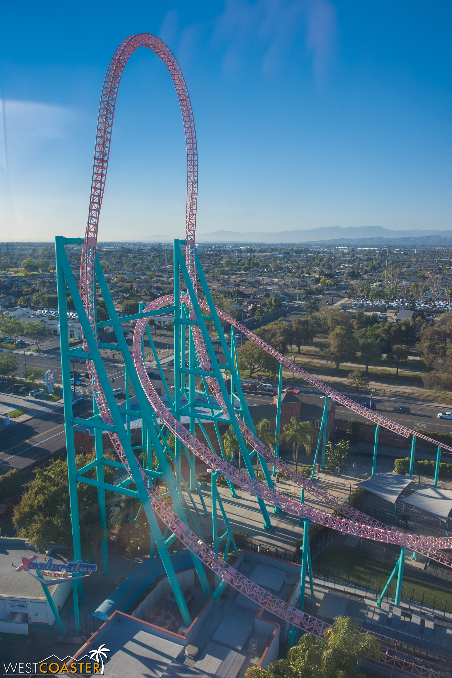  Check out the coaster from high above the park! 