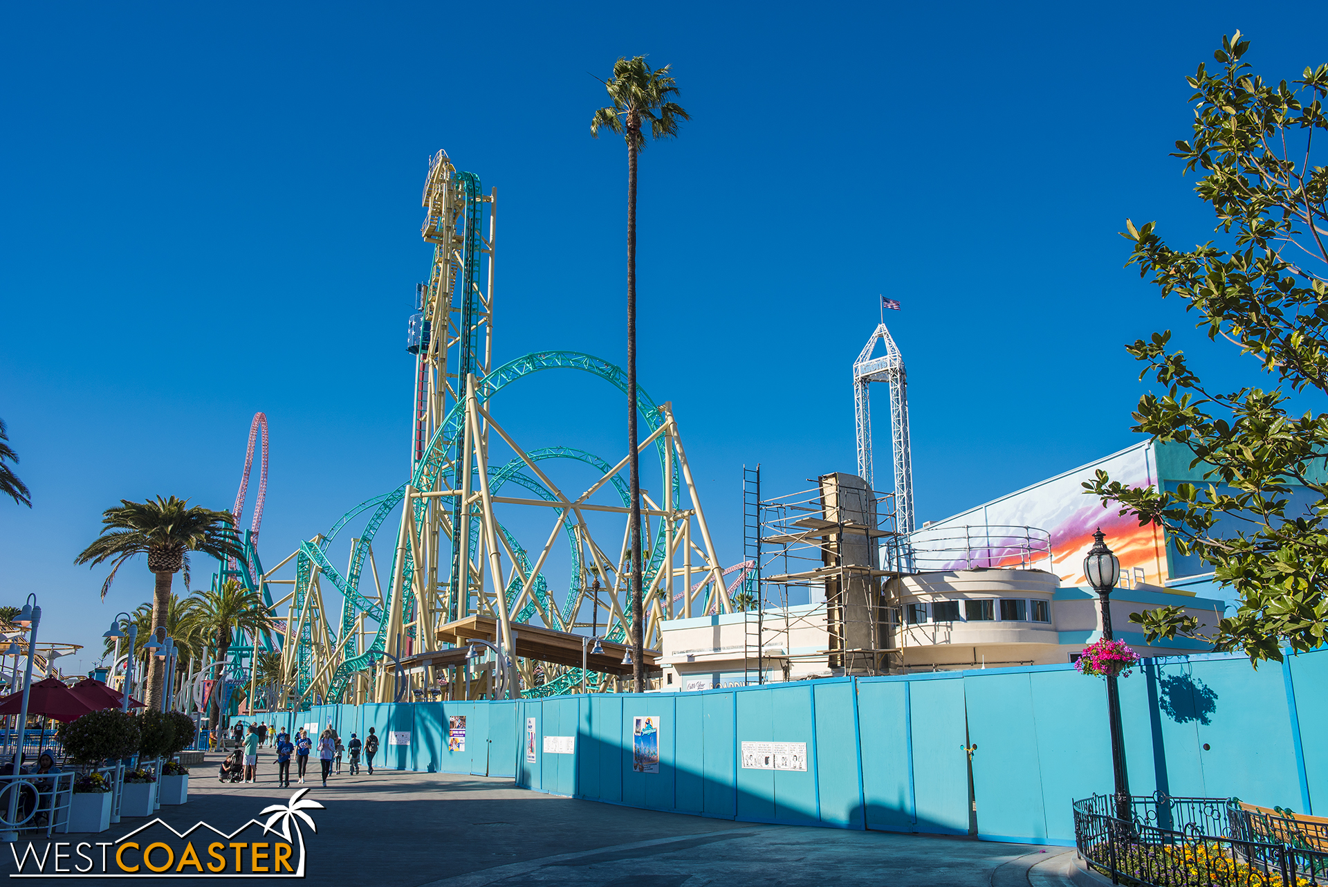  It’s needed as the park heads down its home stretch finishing up HangTime, to tie the existing pavement into the new flatwork exiting the ride and souvenir shop. 