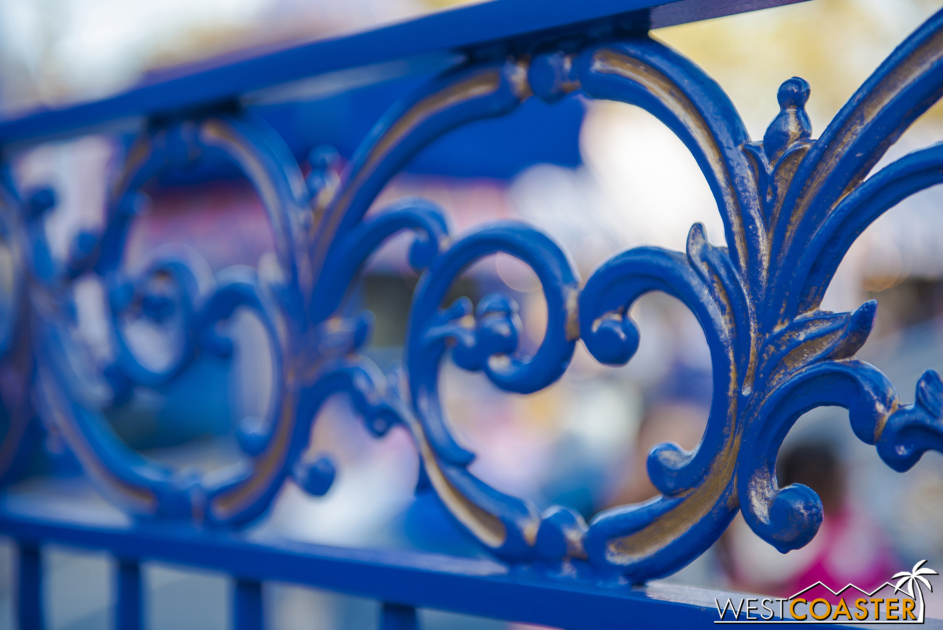  The railings have been repainted but aged a bit. 