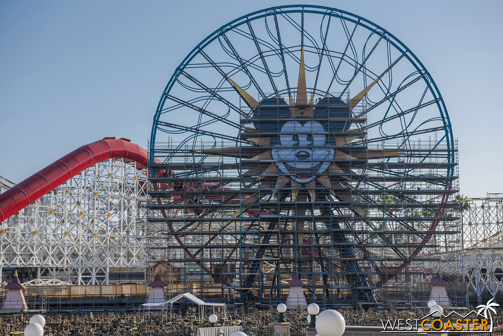  Except the Fun Wheel.  That’s still half painted. 