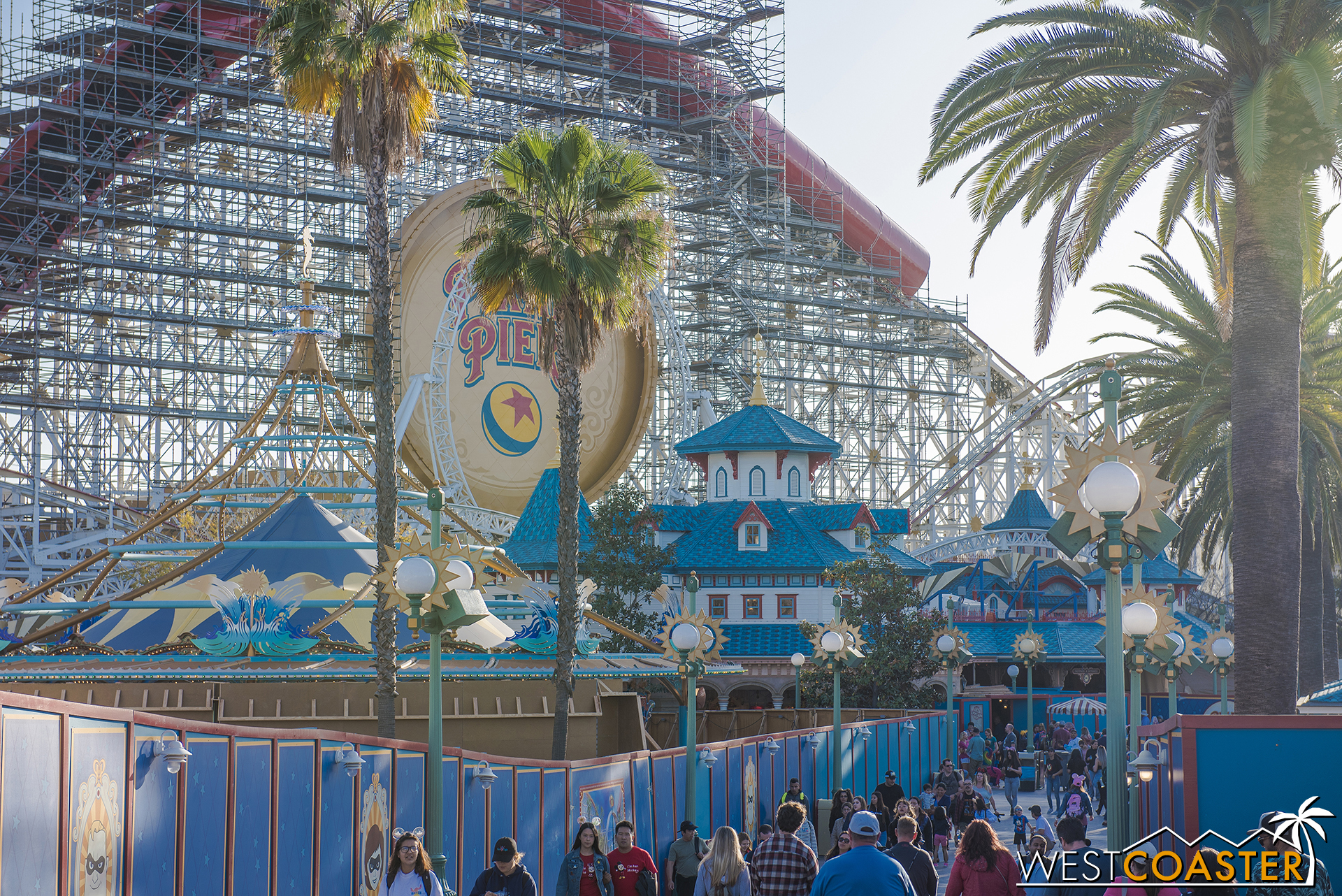  Some concrete formwork has gone up around the carousel. 