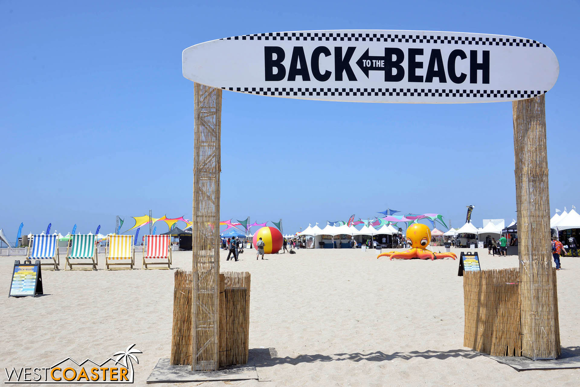Welcome to Back to the Beach Festival! What a lovely seaside day for a rock festival!
