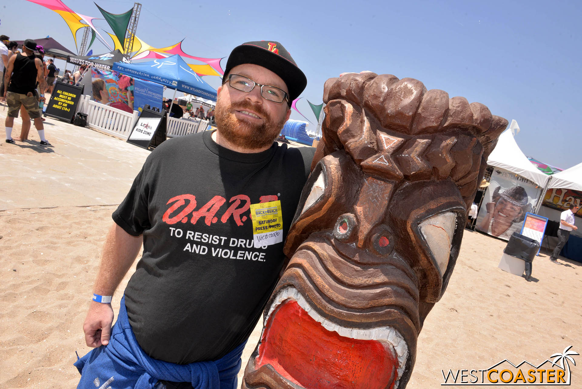  Joey shows off his appreciation for things tiki and his drug-free lifestyle (excluding booze). 