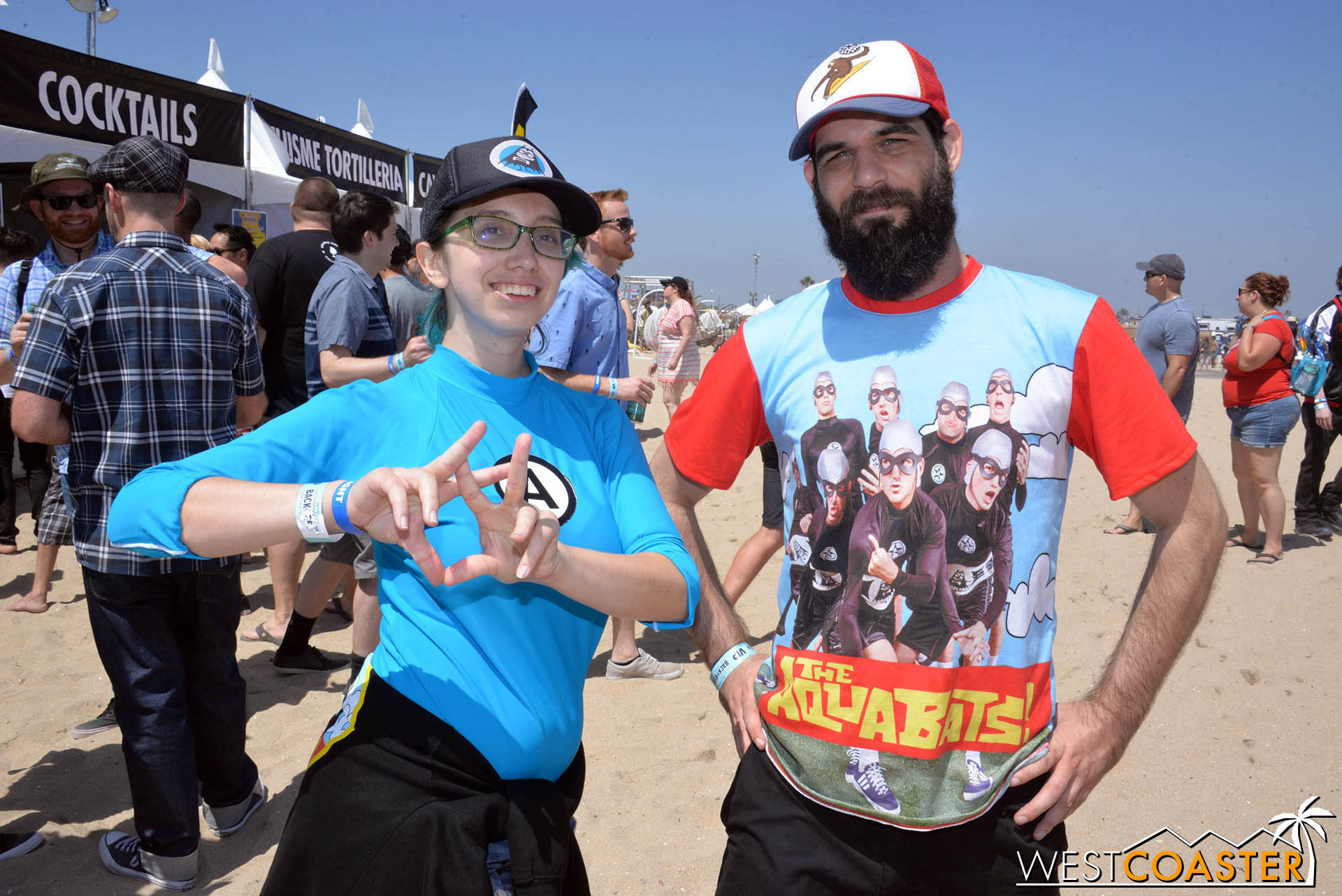  These Aquabats fans were pretty stoked for the Saturday line-up. 
