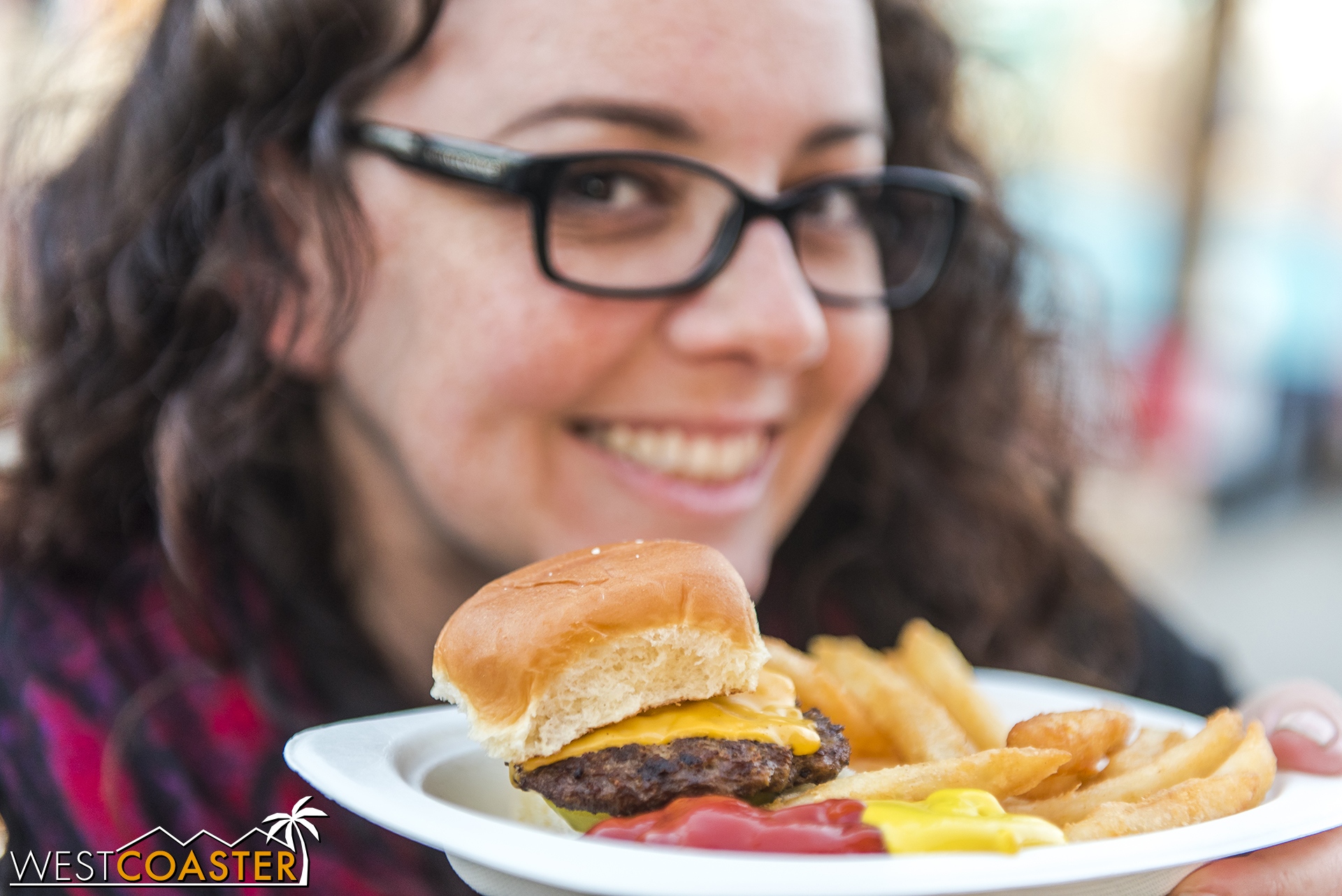  Coasters featured tasty sliders, as modeled by our lovely Jenny O. 