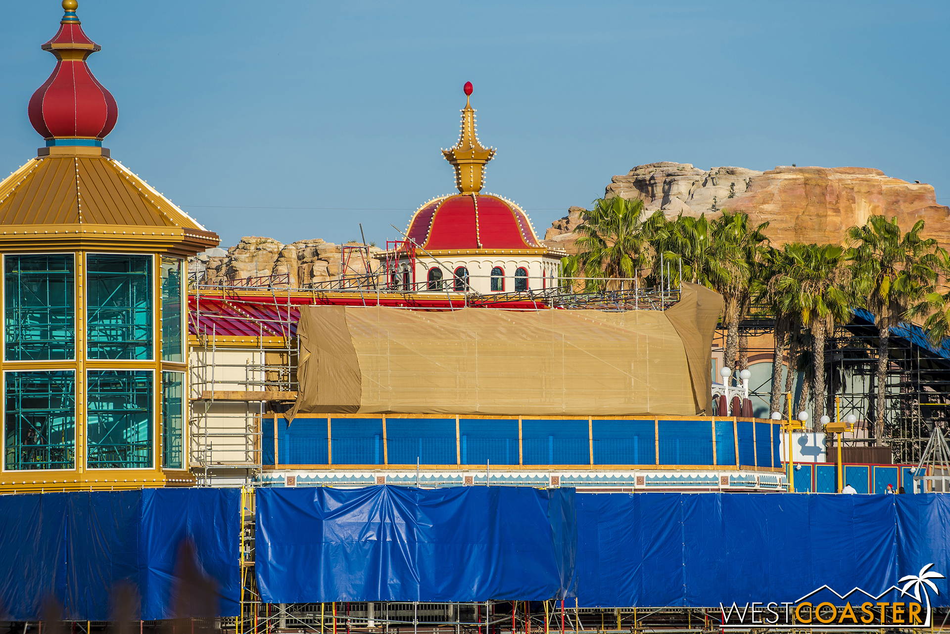 They’re working on the bay side and the lower level of the restaurant.