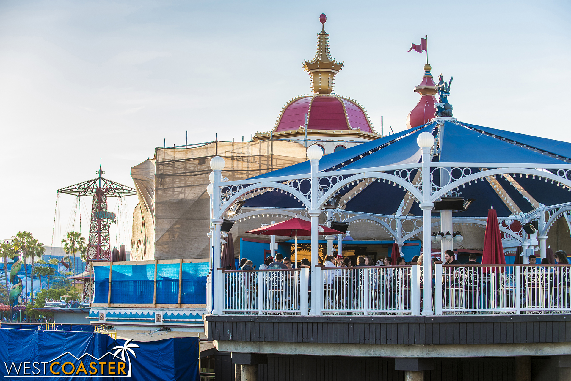  The removal of the high scrim walls along the turn over the Incredicoaster launch has provided new angles to photograph. 