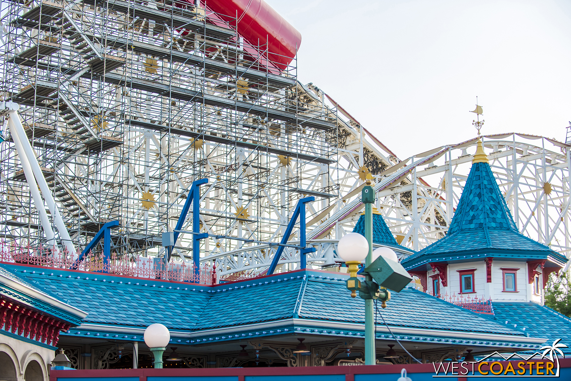 The Midway Mania sign has disappeared. Perhaps stolen by Little Green Men.