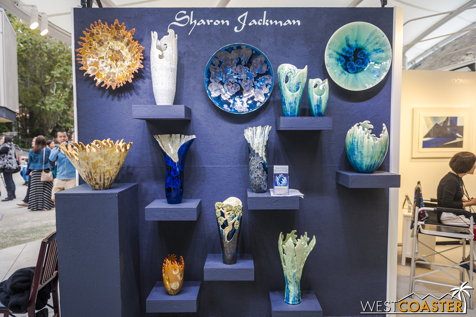  Sharon Jackman, a ceramics artist, one of four artists featured at the preview. 