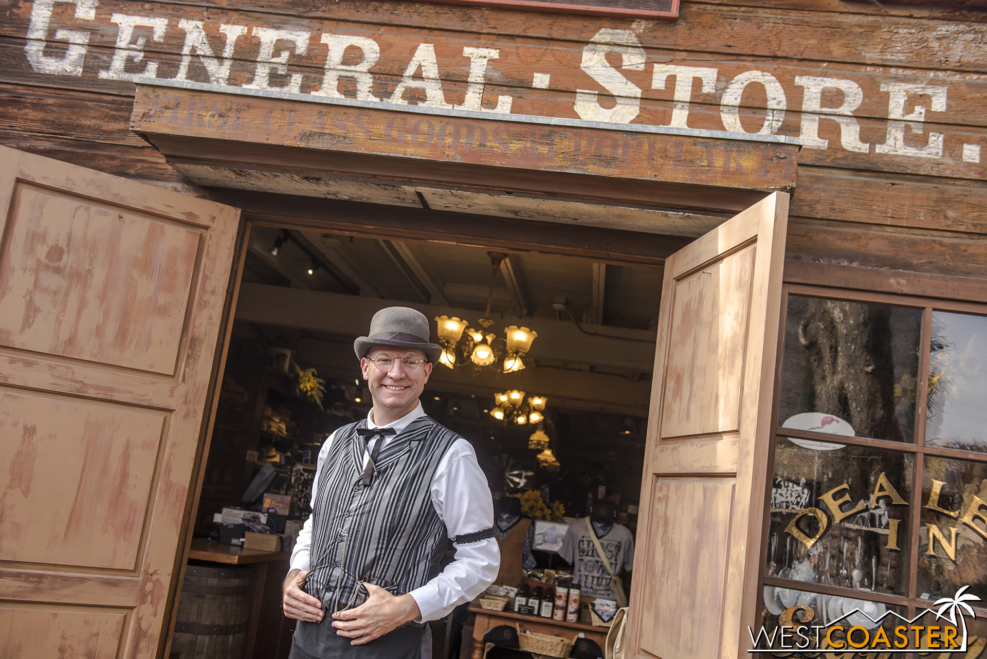  Colonel Clem Potter, a new character this year, has opened up the General Store for Calico’s supply needs. 