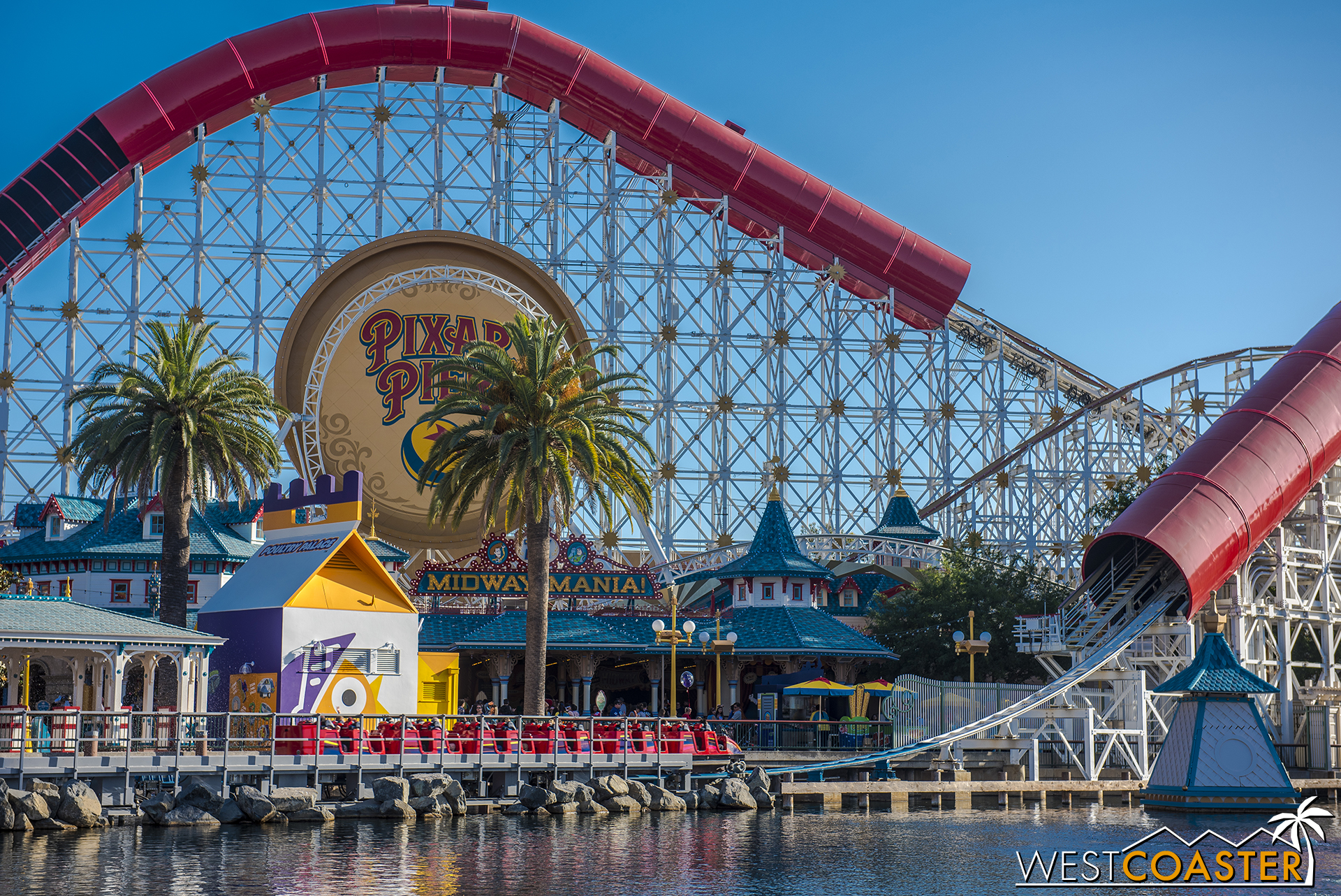  Poultry Palace is most definitely an eyesore along the Pixar Pier waterfront. 