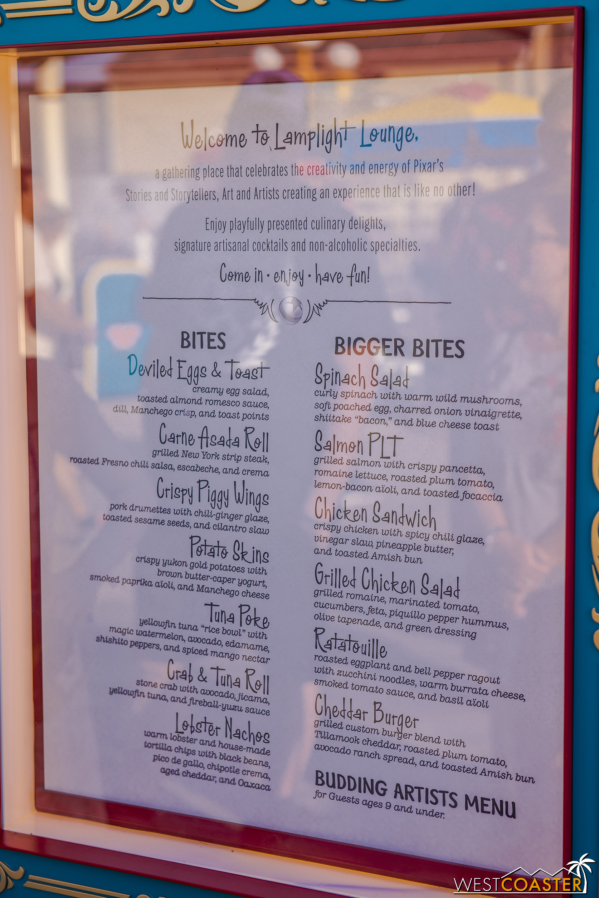  Here’s the Lamplight Lounge bar menu.  Lots of tasty items! 