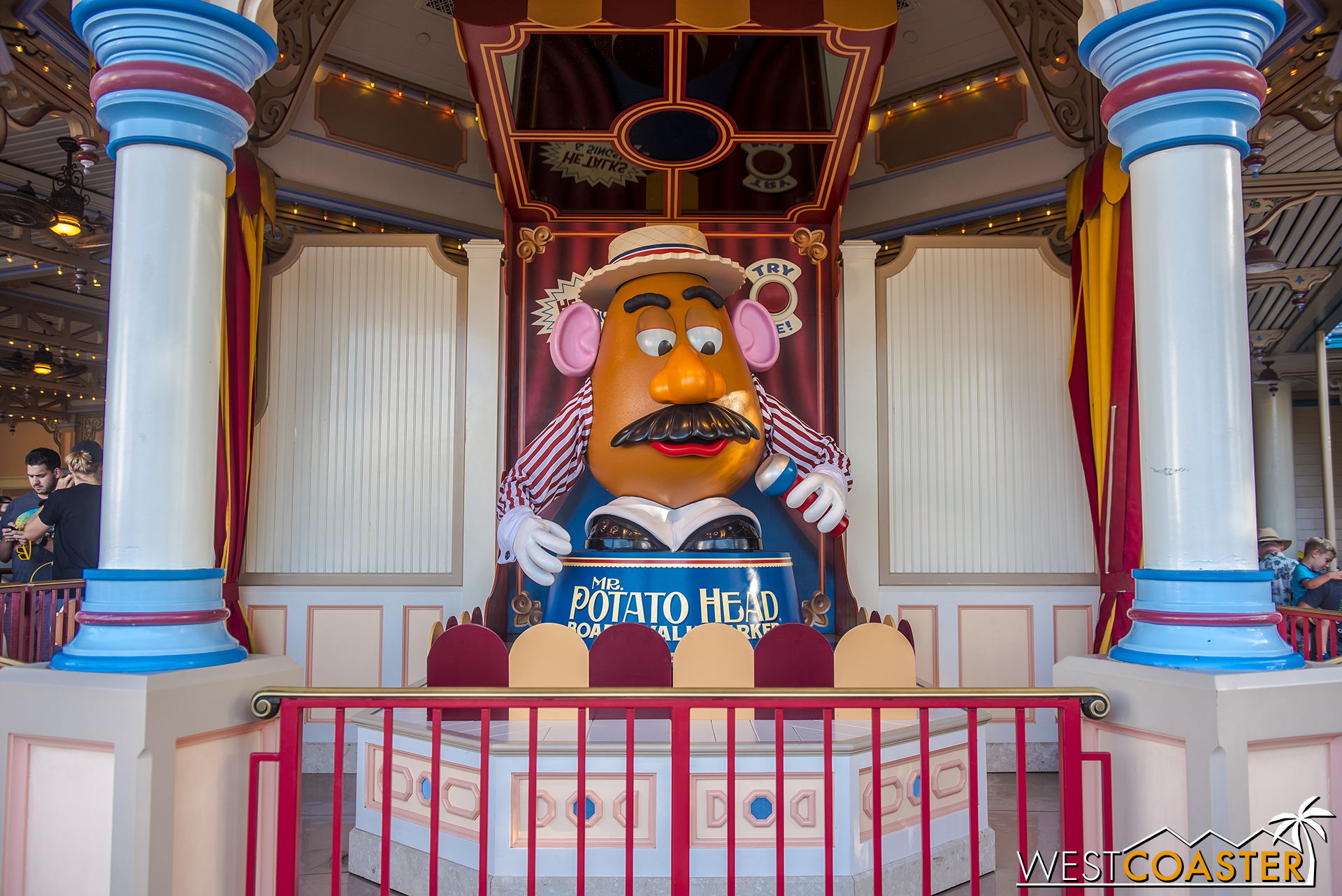  Also nice to see is Mr. Potato Head no longer confined behind the line. 