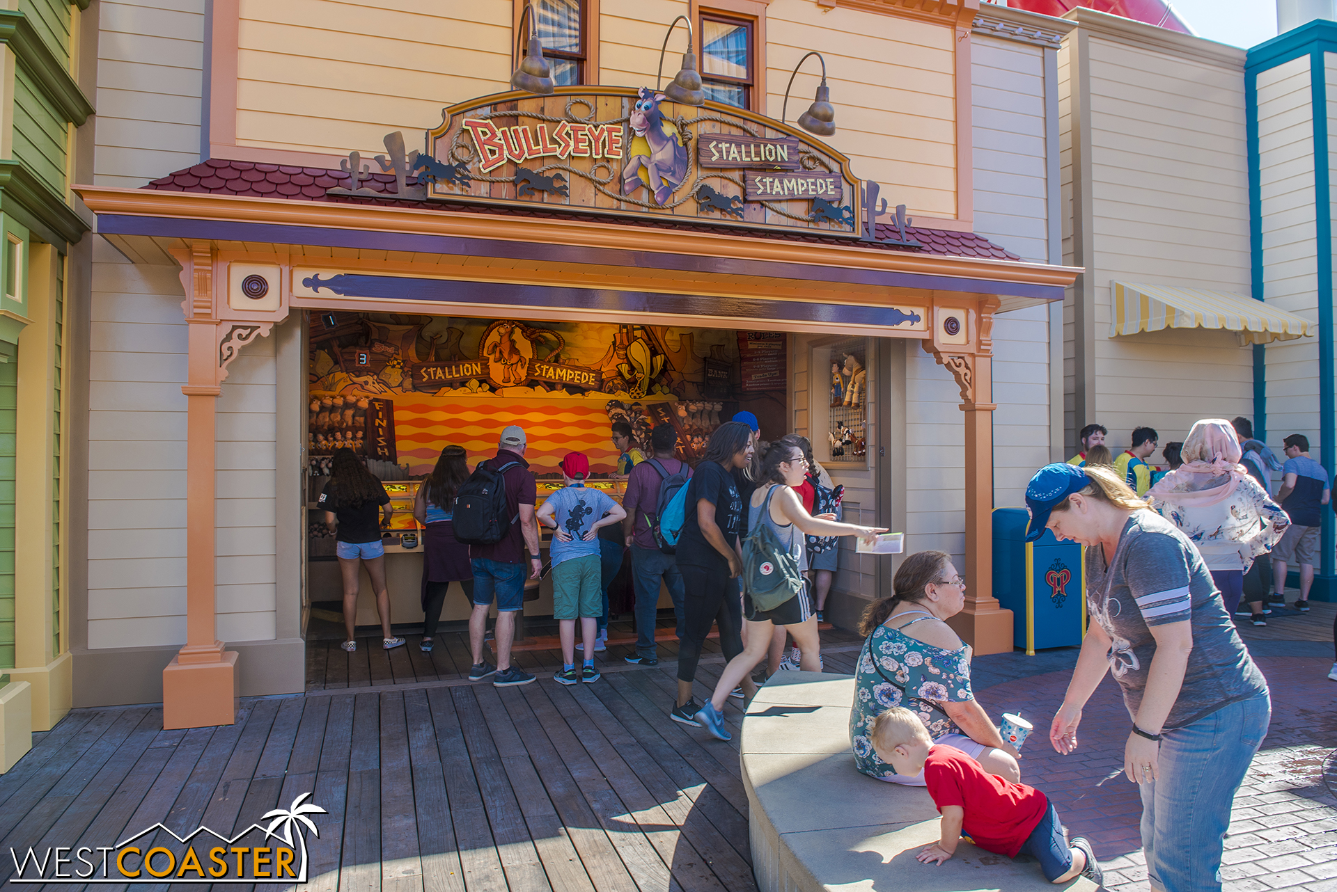  There are four games along the boardwalk, just as before. 