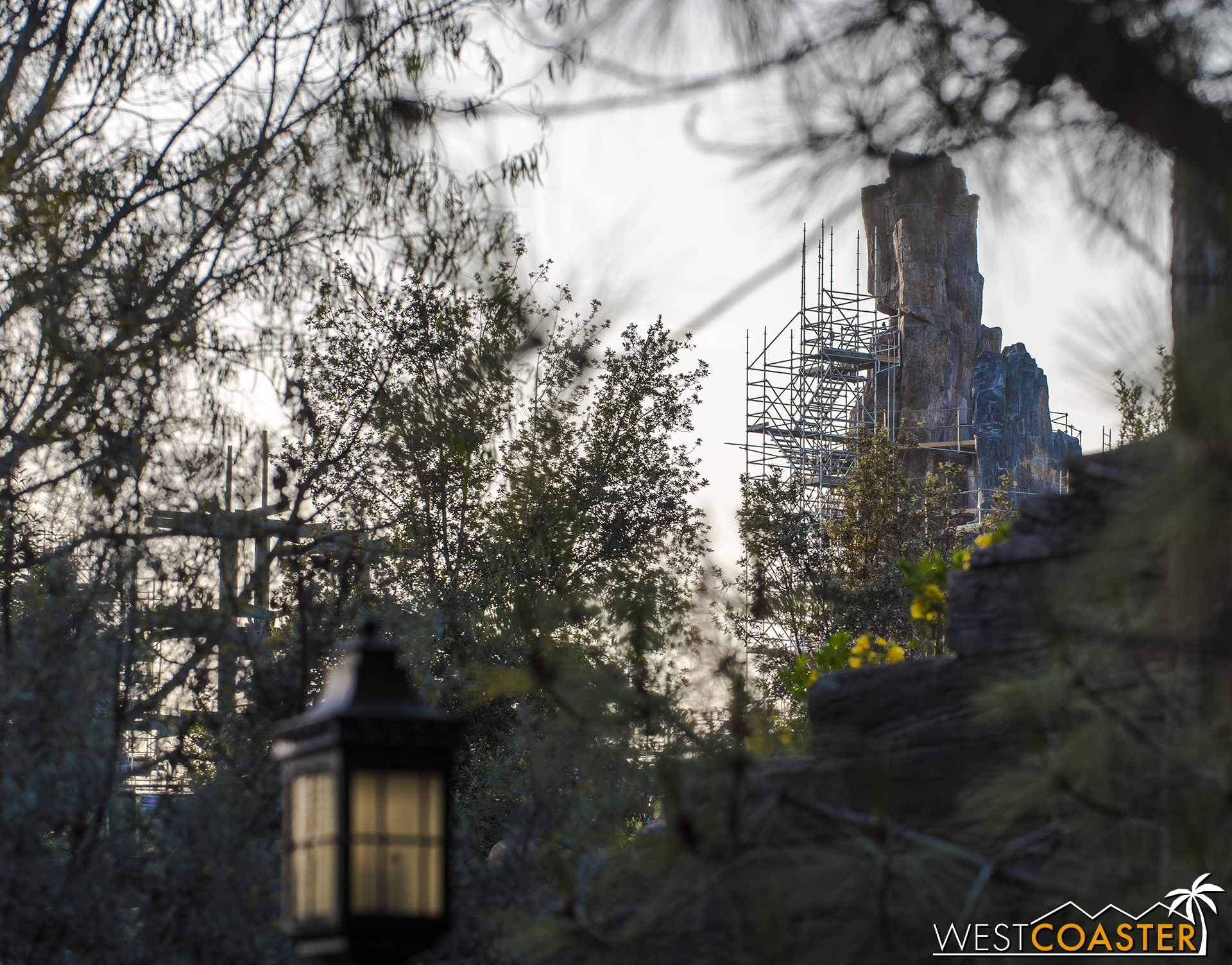  But they peek through over the former Big Thunder Trail. 