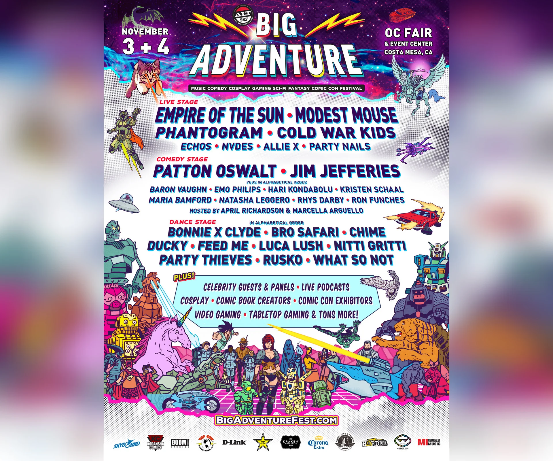 Festival lineup poster courtesy of Big Adventure Festival.