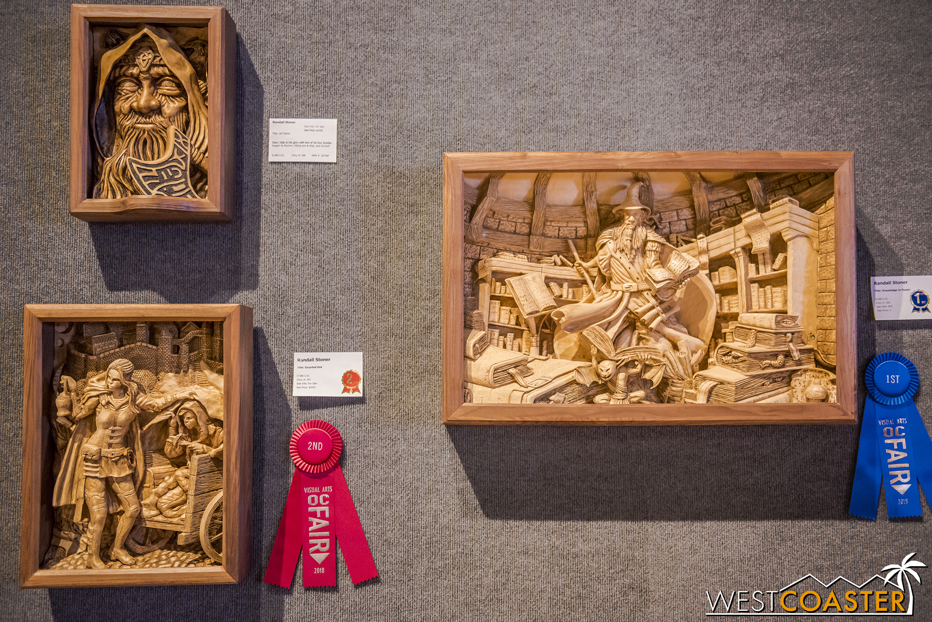  There was also an extensive woodworking exhibit in the same space, on the east side. 