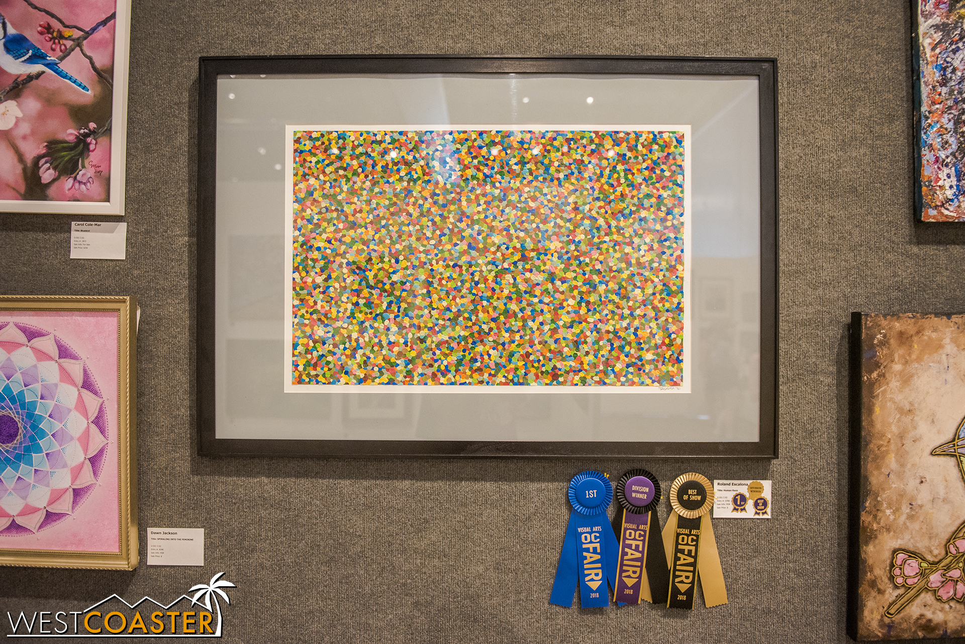  This abstract painting was the Best in Show for the artwork. 