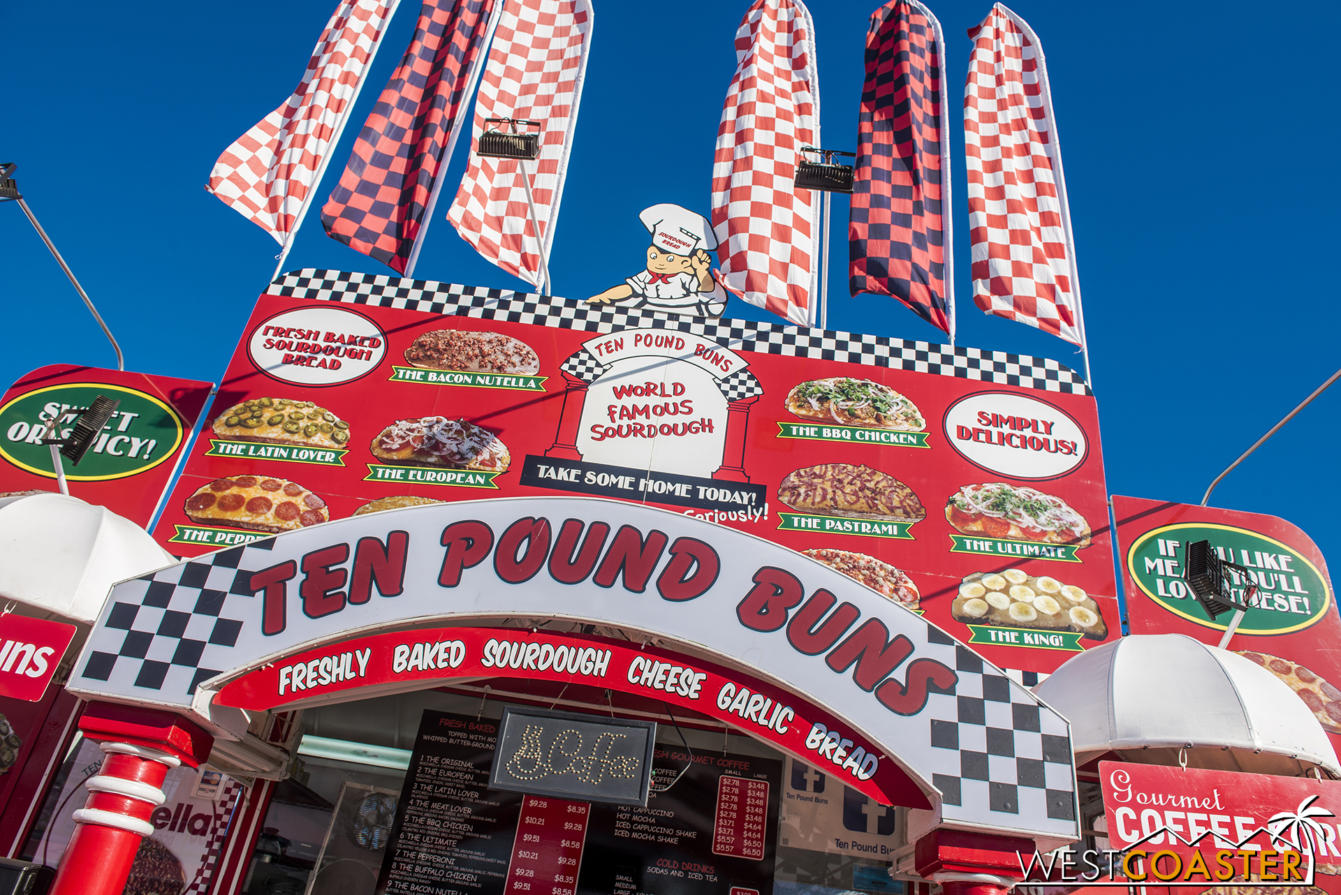  Ten Pound Buns, in the Centennial Farm area by the Meadows Stage, has a new “Sugar High” stacked bread item that peanut butter, chocolate chips, marshmallow, honey drizzle, and more sweets on top for a diabetic overload. 