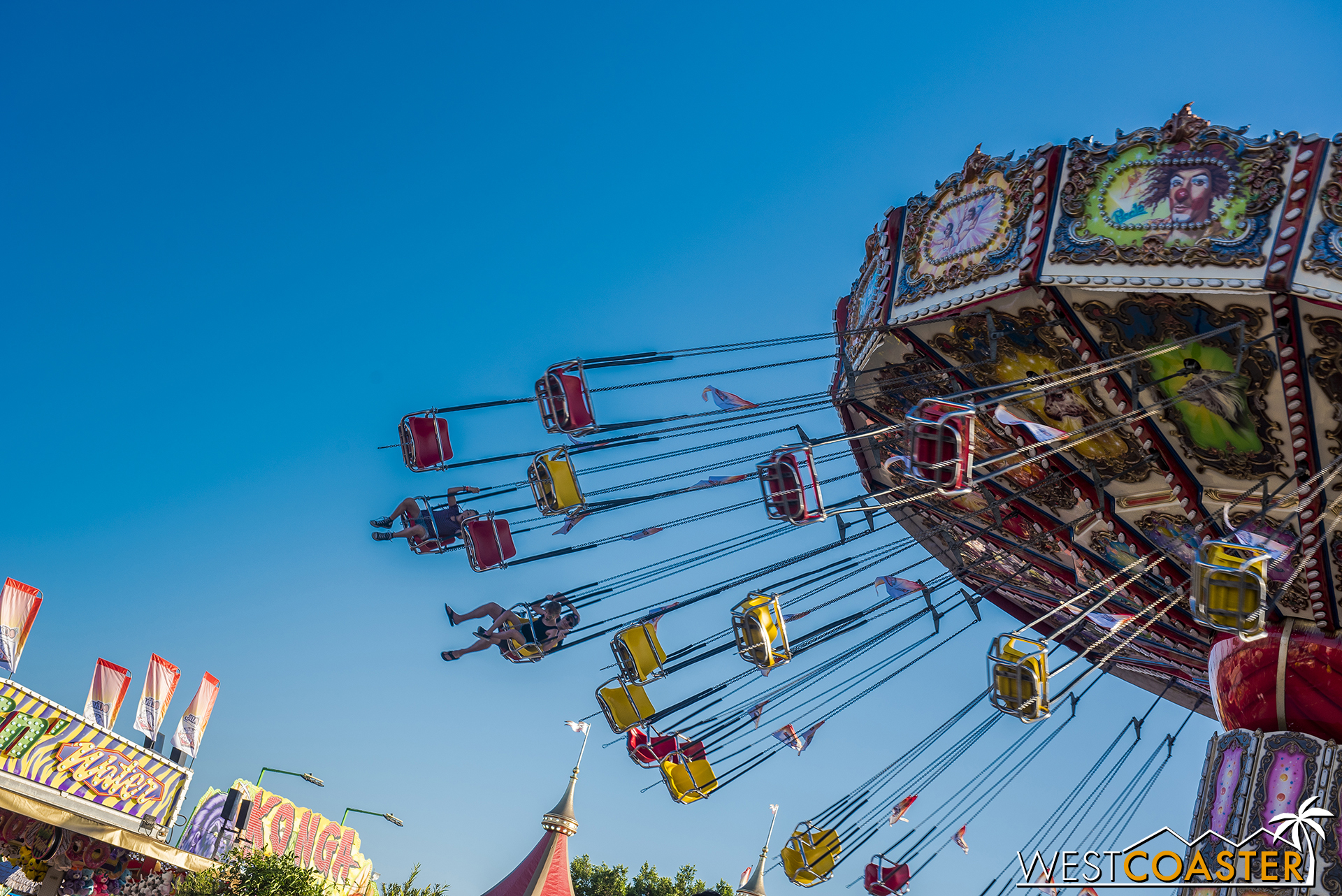  There are classic rides like these swings. 