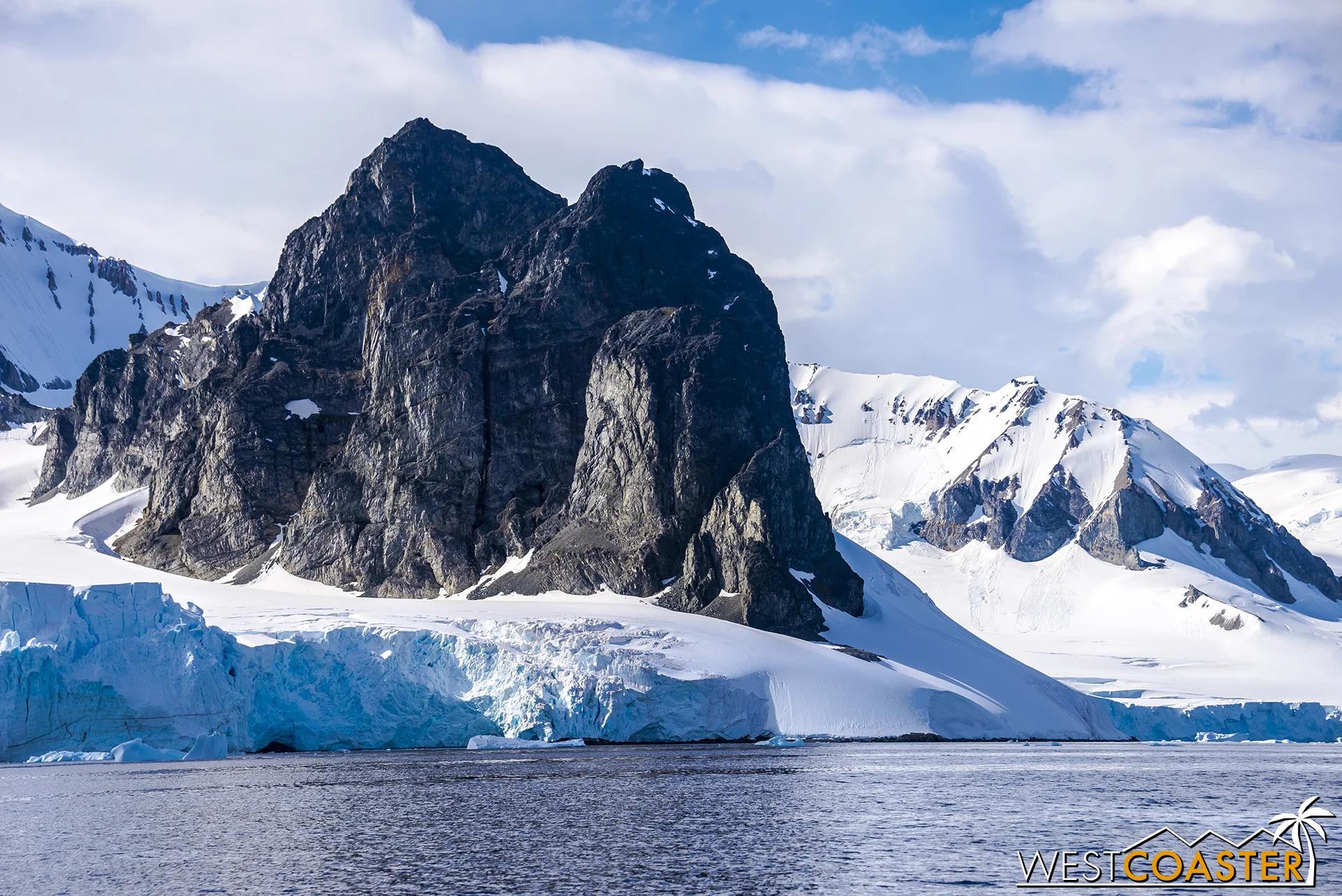 The rocks are dramatic and massive.