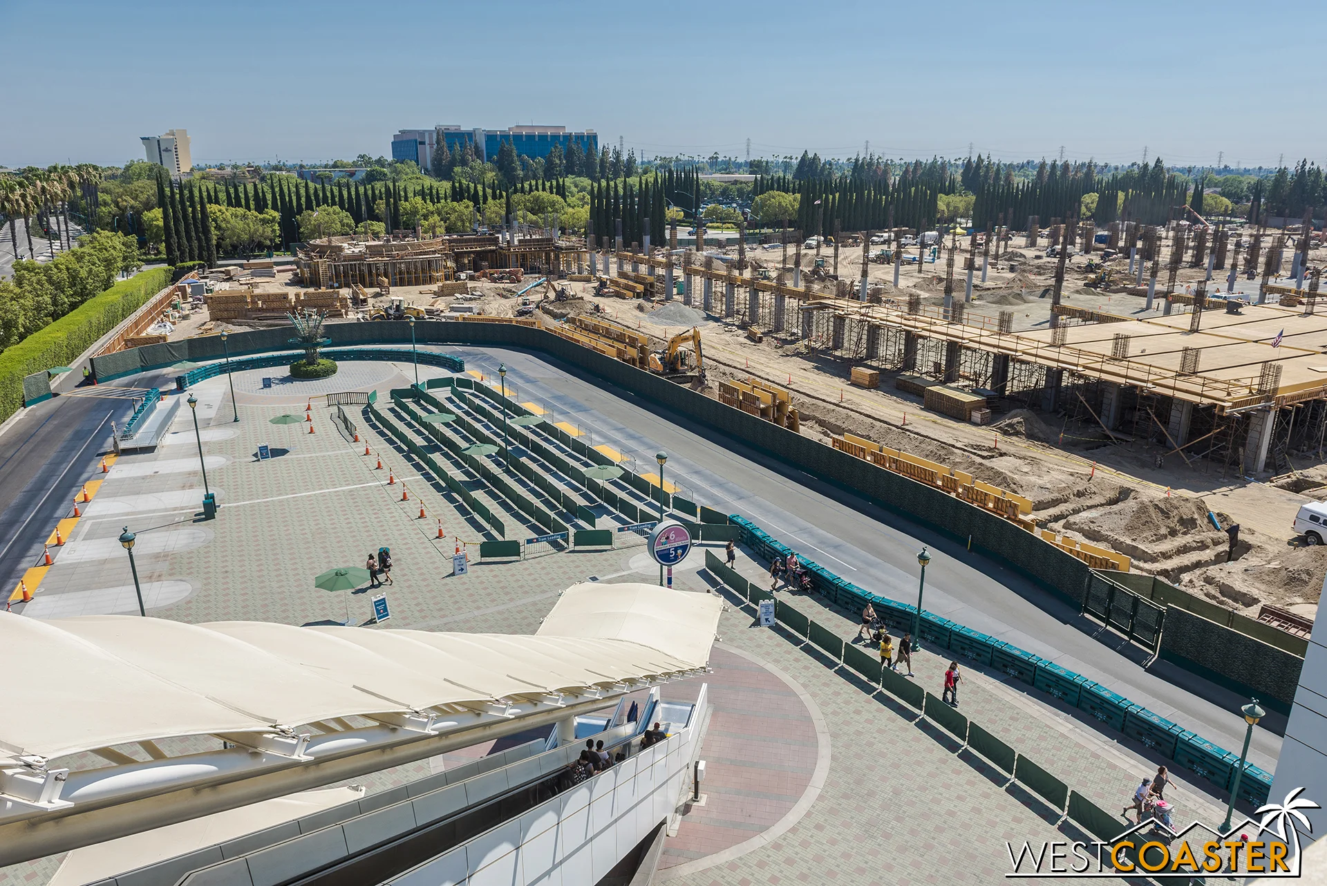 Compare this angle to the rendering two photos ago,and you get a sense of how the new structure will interface with the existing tram layout.