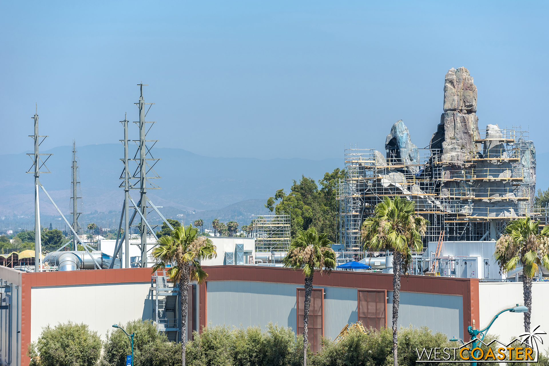  Some new steel columns and outriggers have appeared over the Millennium Falcon ride building. 