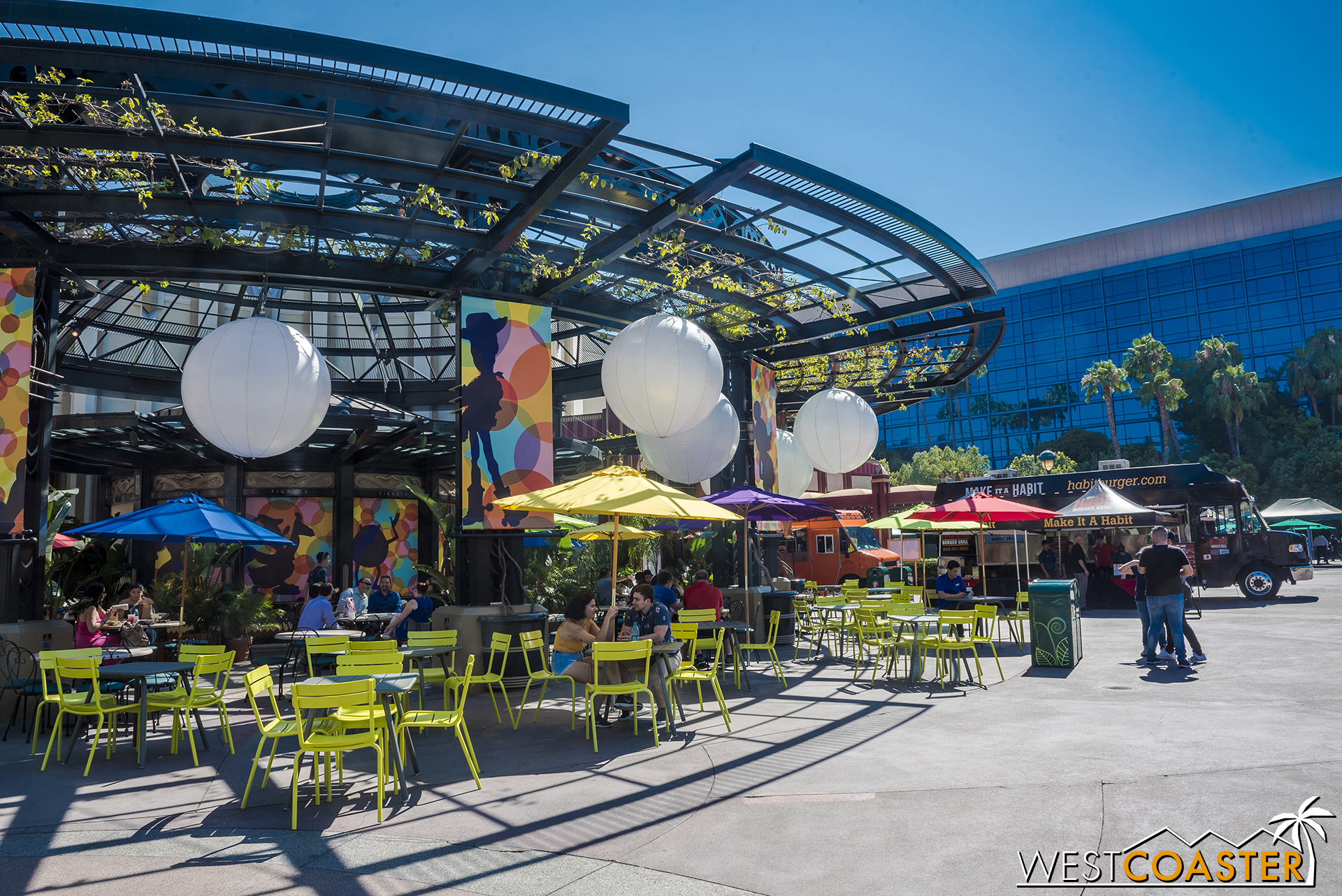  A closer look at the seating.  It’s nice and colorful.   