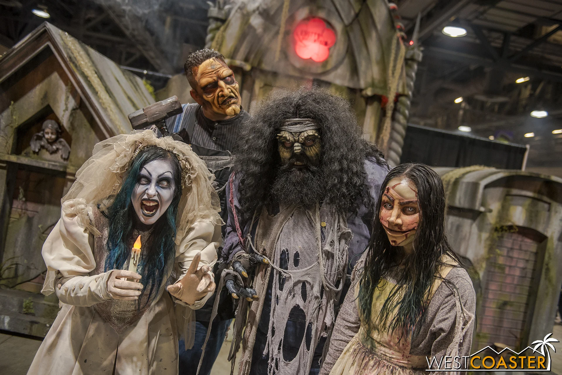 The Knott's Scary Farm ghouls were on hand for photo ops.